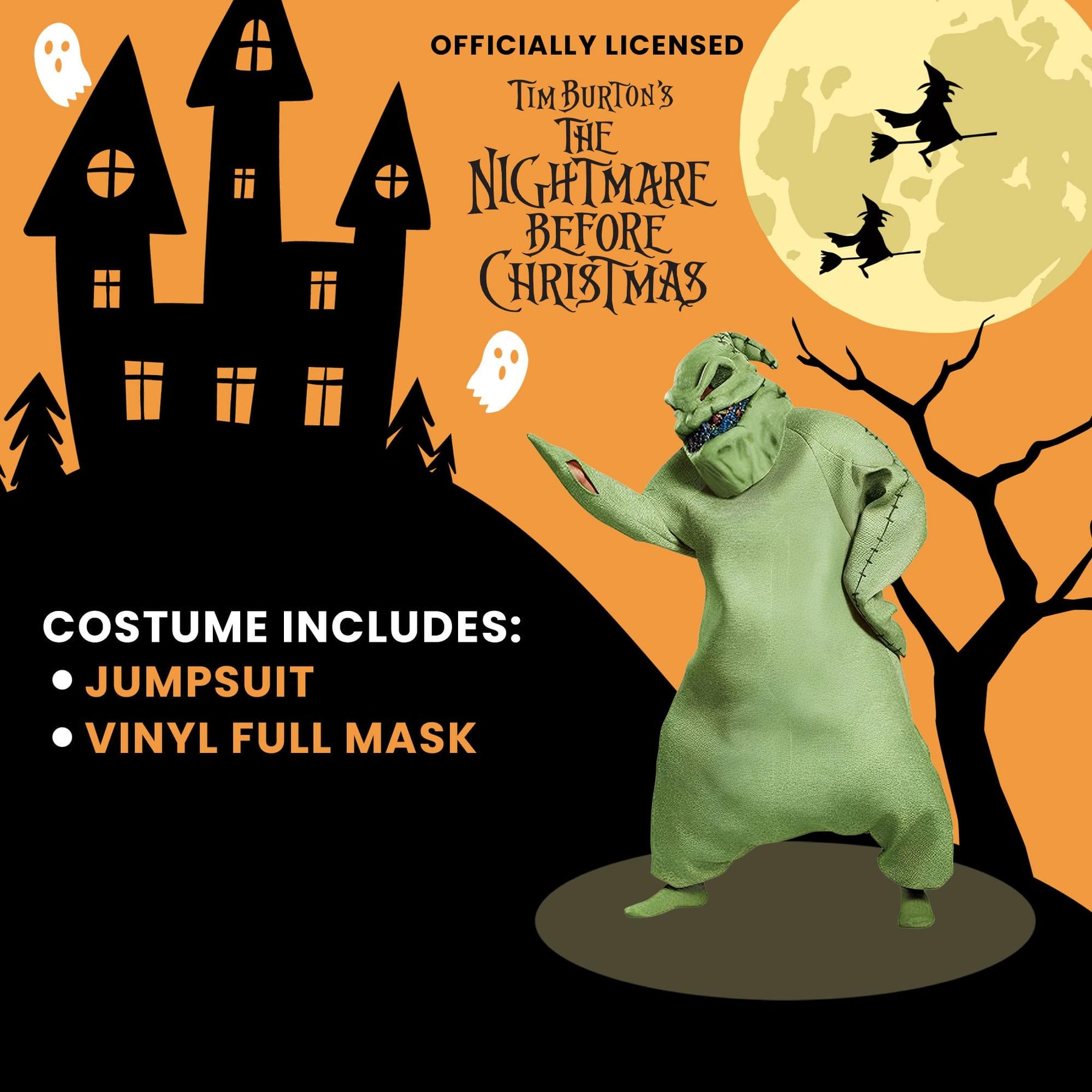 Nightmare Before Christmas Oogie Boogie Green Prestige Adult Costume