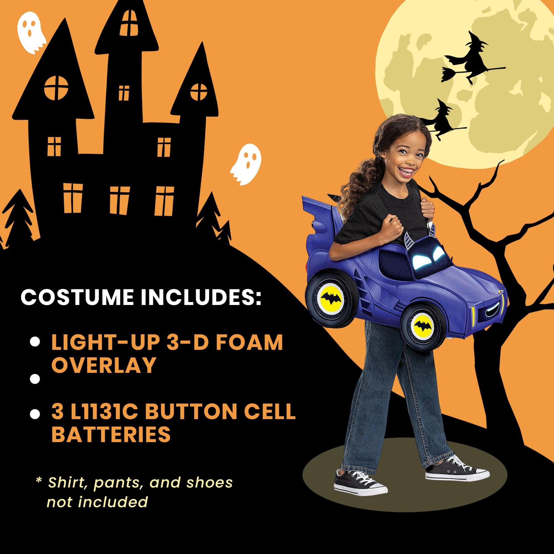 DC Batwheels 3D Batmobile Child Costume | One Size