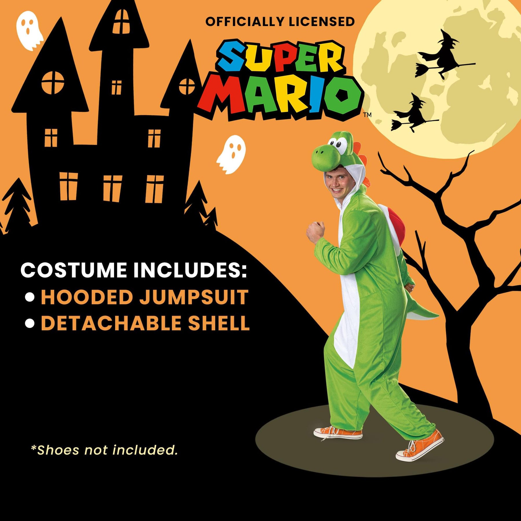Super Mario Bros. Yoshi Hooded Adult Costume