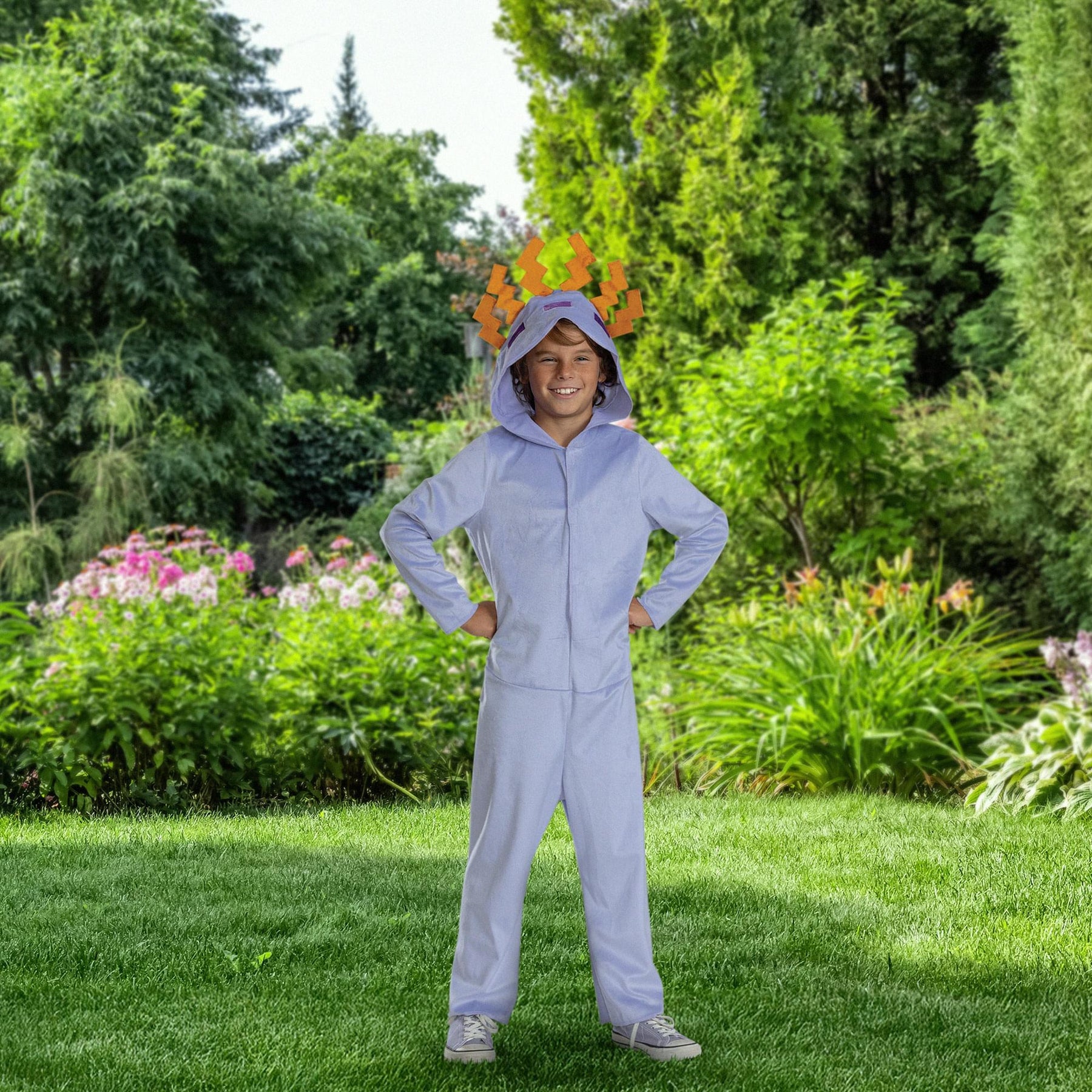 Minecraft Axolotl Hooded Child Costume Jumpsuit