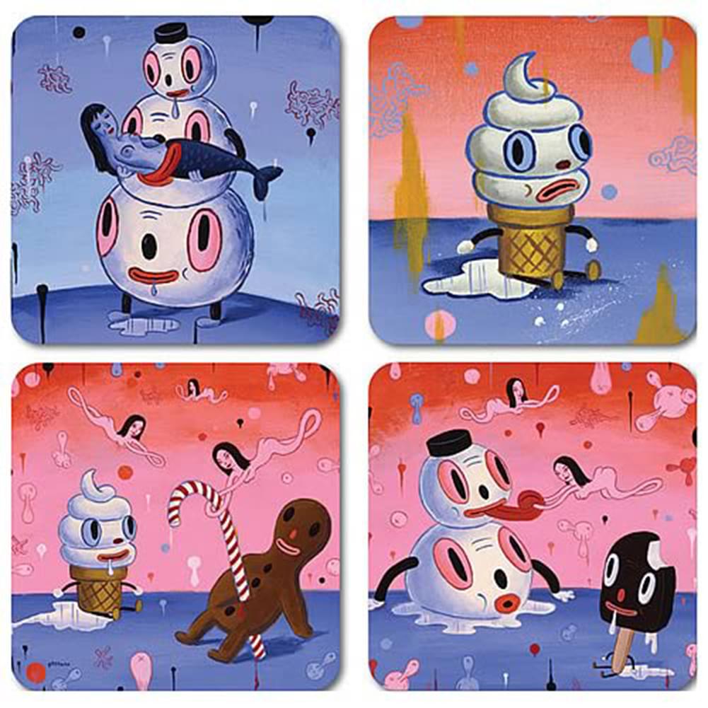 Gary Baseman 4-Piece Coaster Set