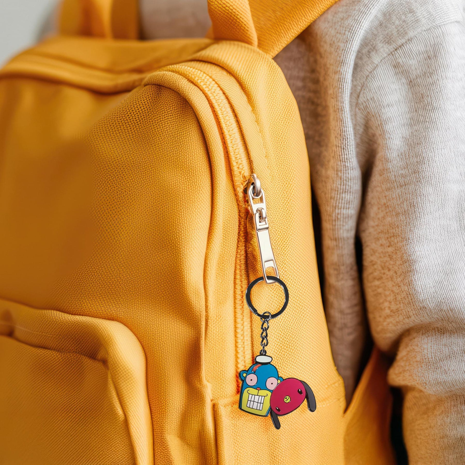 Umbrella Academy Hazel and Cha Cha 2.5 Inch Enamel Keychain