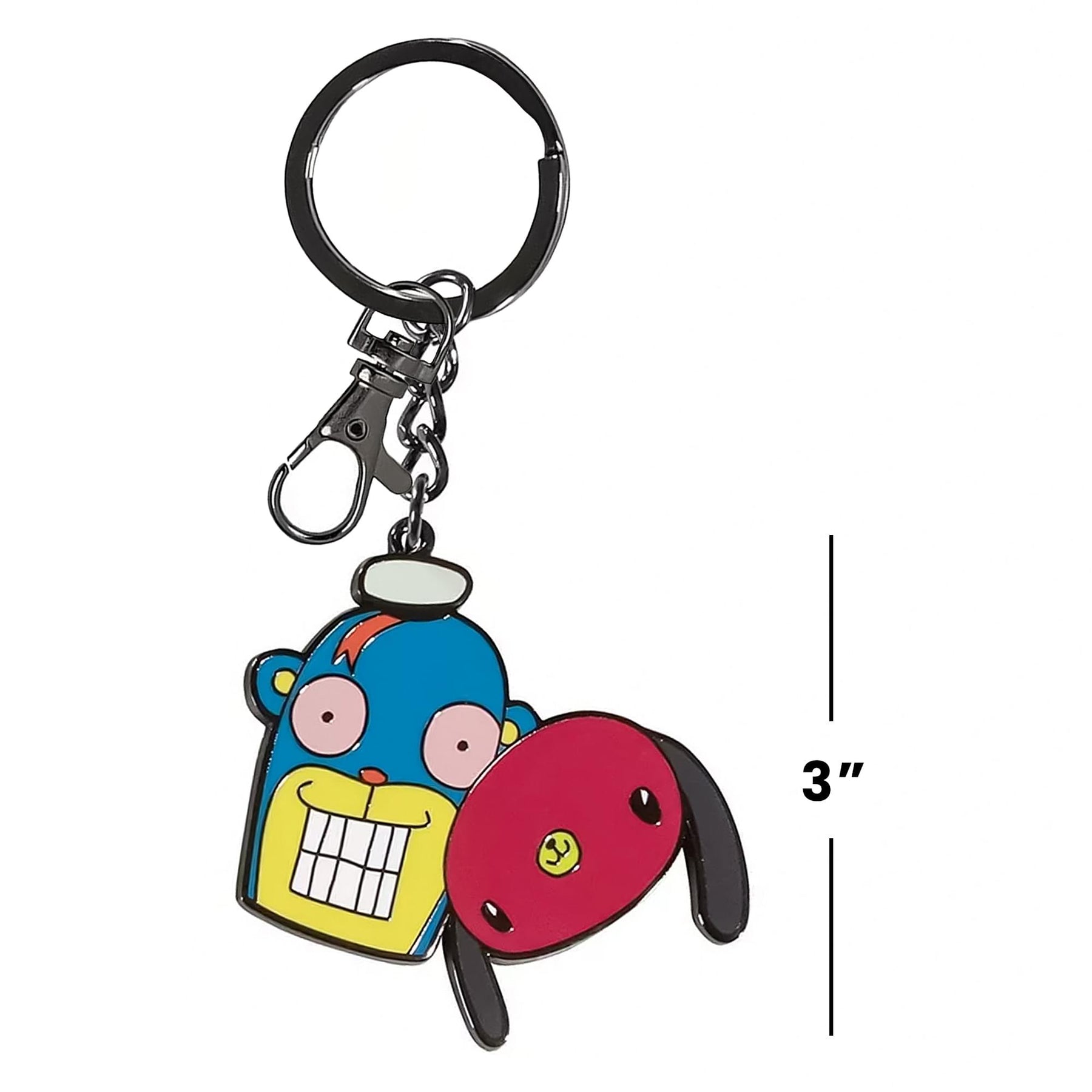 Umbrella Academy Hazel and Cha Cha 2.5 Inch Enamel Keychain