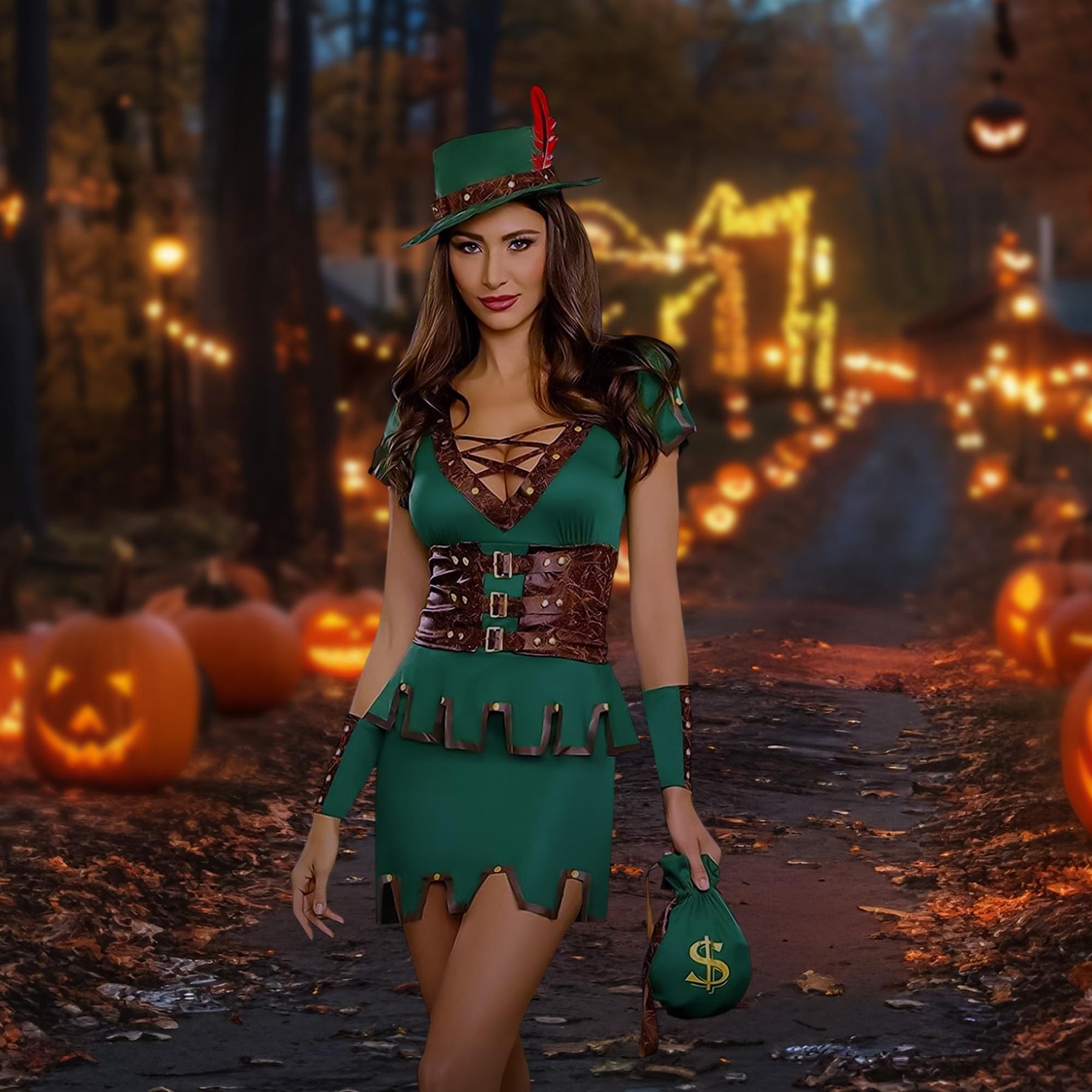 Robbin' Da Hood Women's Costume - Green