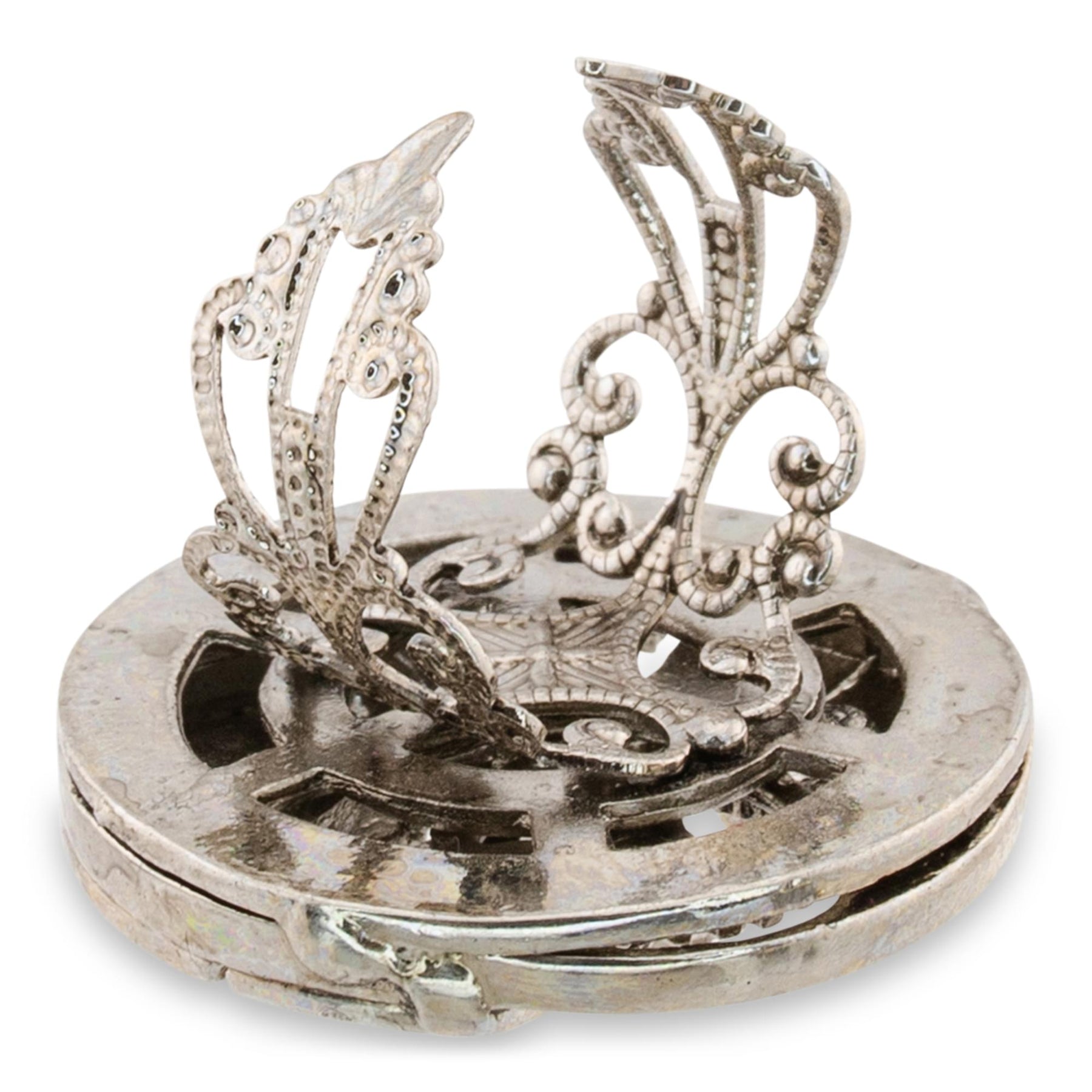 Steampunk Watch Gears Silver Costume Ring Adult