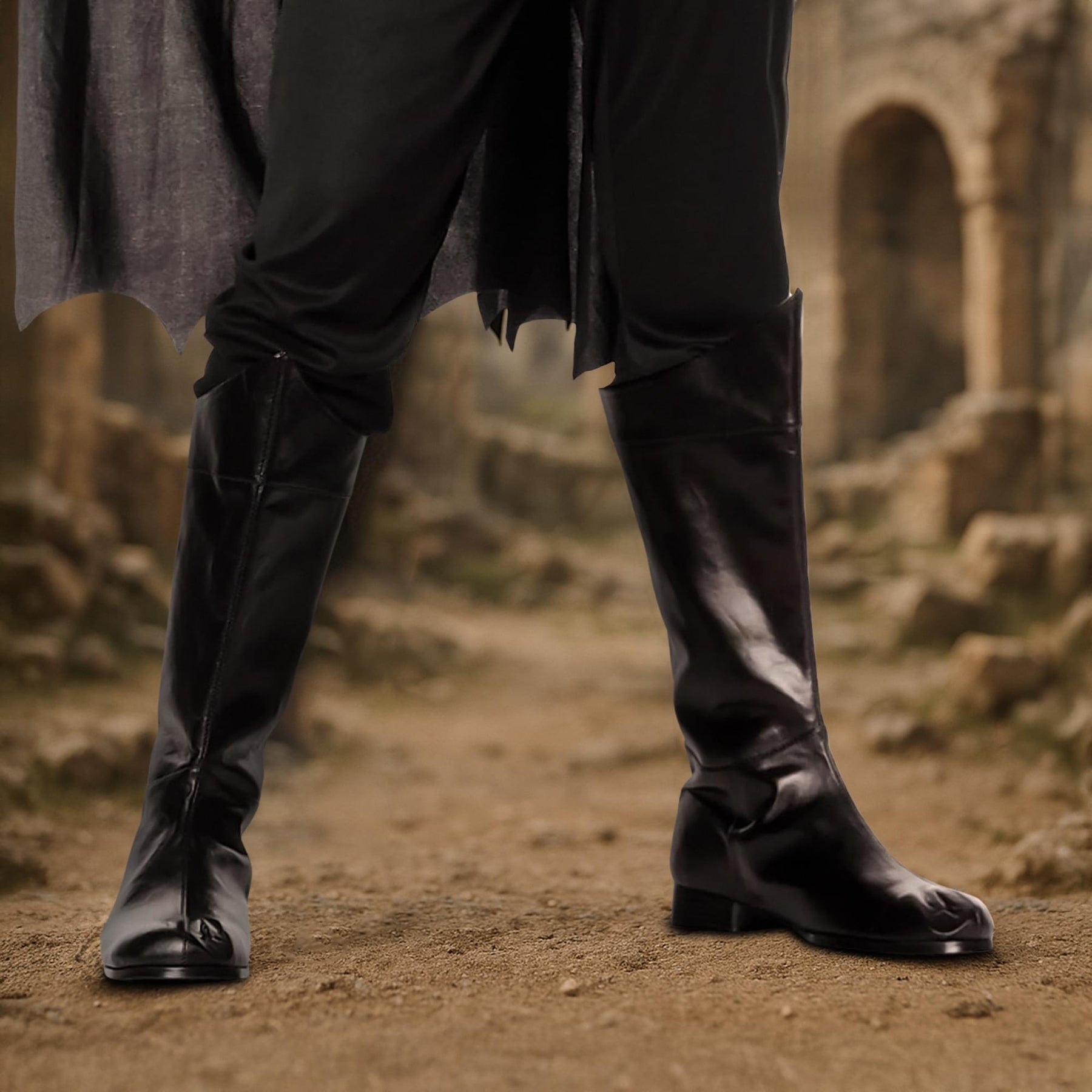 Black Shazam Superhero Mens Costume Boots