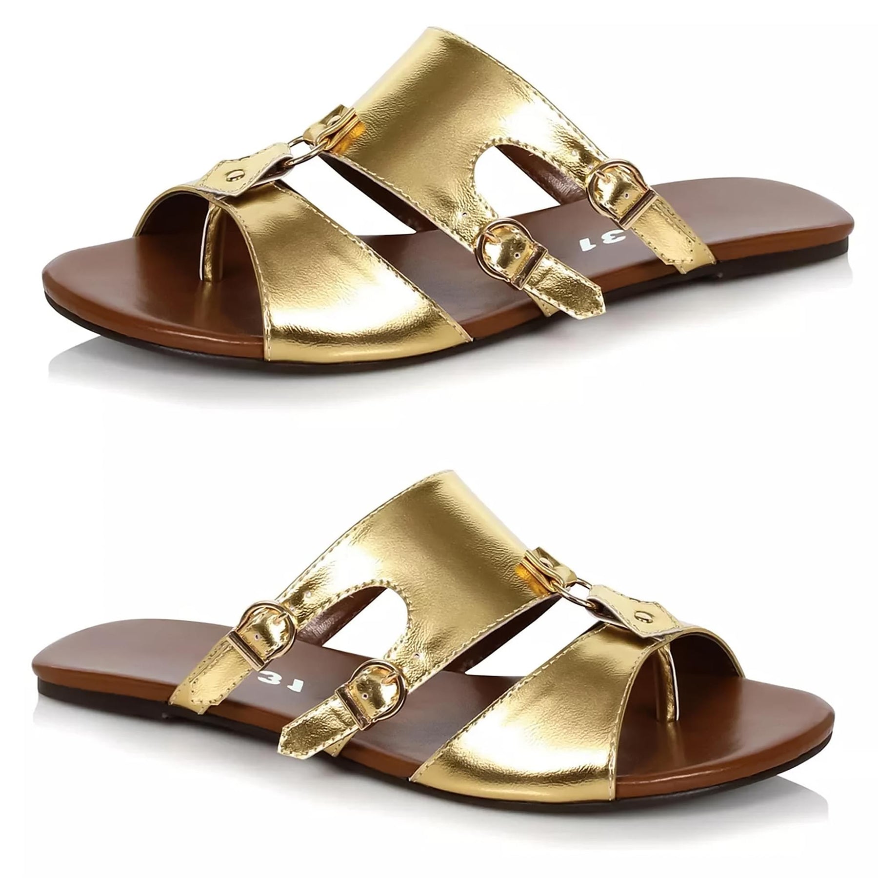 Men's Flat Gladiator Sandal Gold
