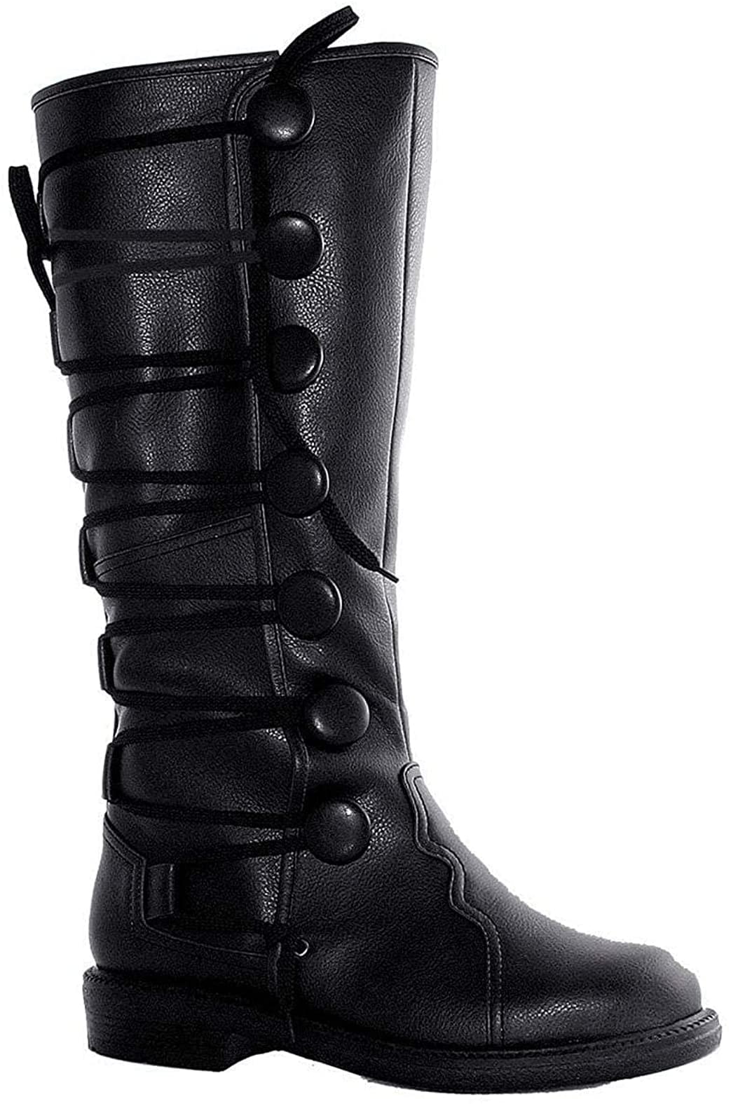 Renaissance Knee Boots Men Mens Black Renaissance Costume Boots