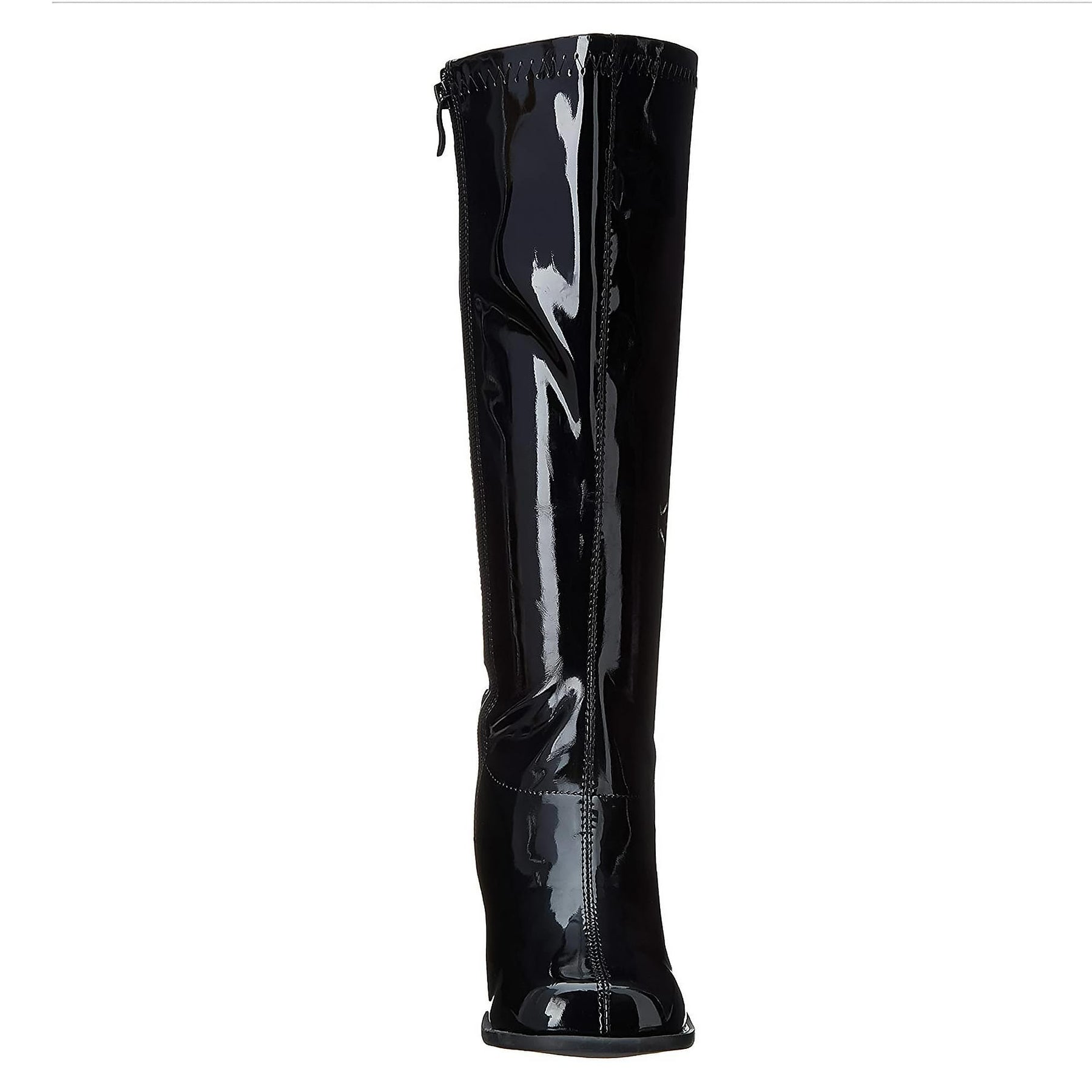 3" Gogo Boots Black with Zipper