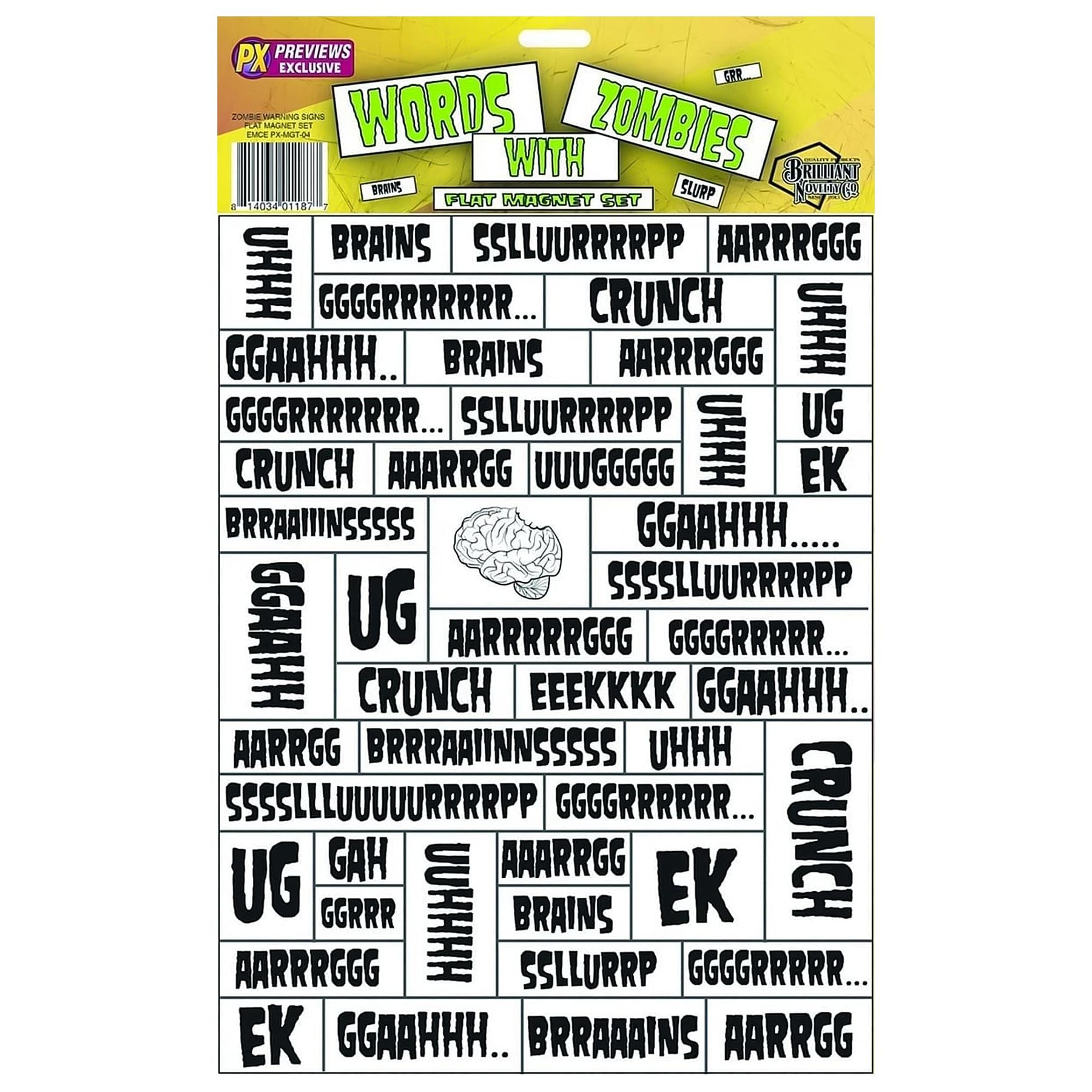 Words With Zombies Refrigeration Magnet Set
