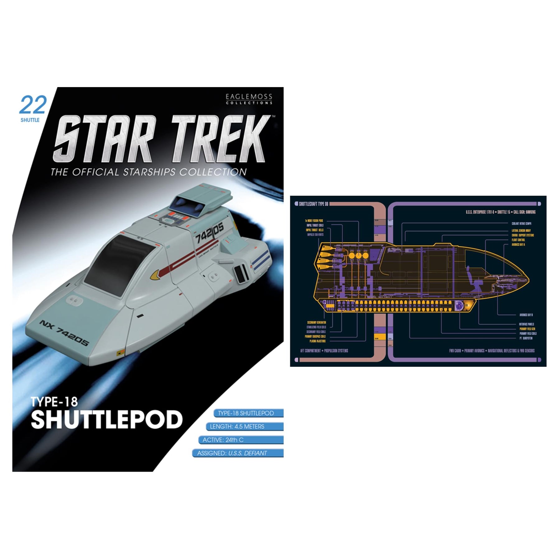 Eaglemoss Star Trek Ship Replica | Shuttle Set of 4