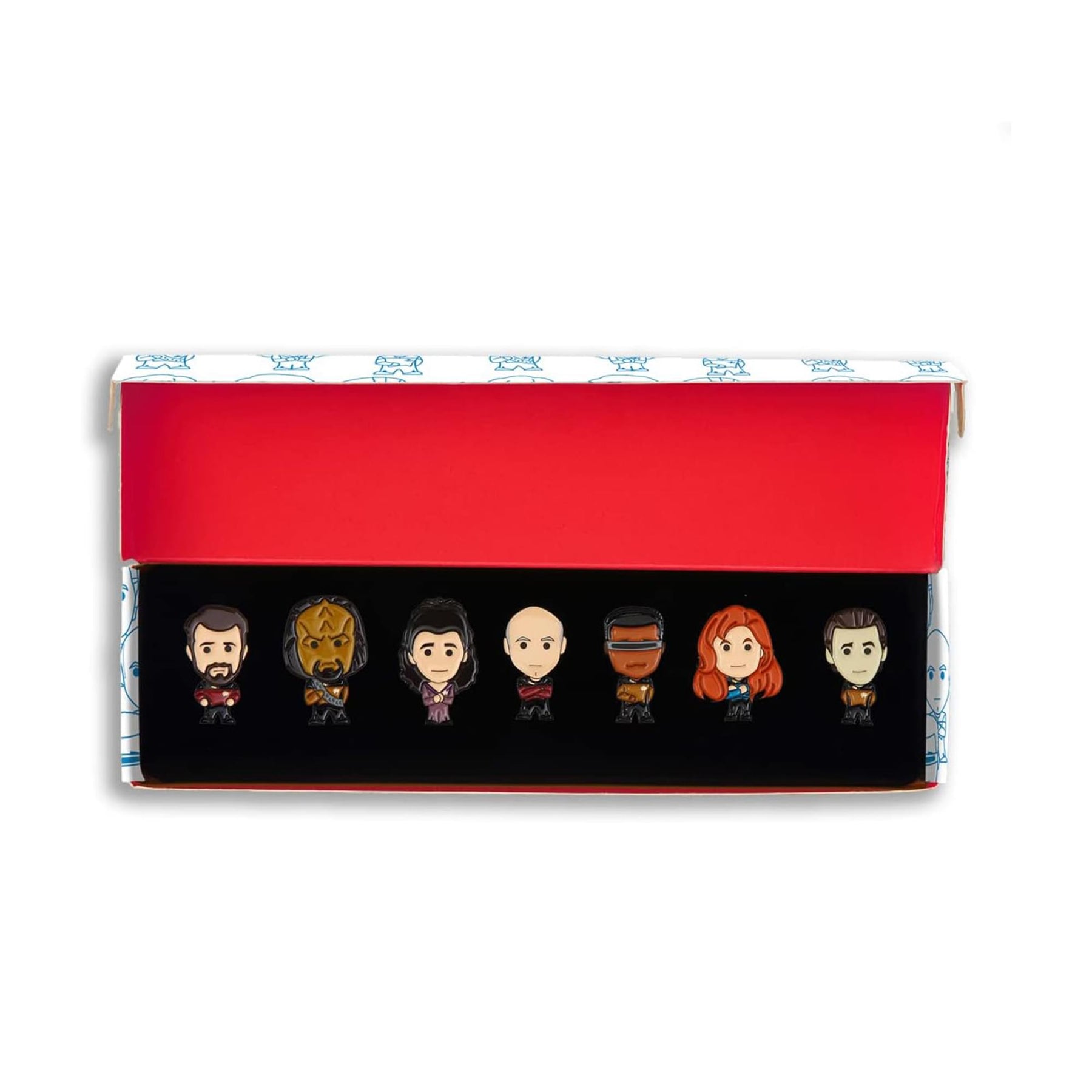 Star Trek The Next Generation Chibi Characters 7 Piece Pin Badge Set