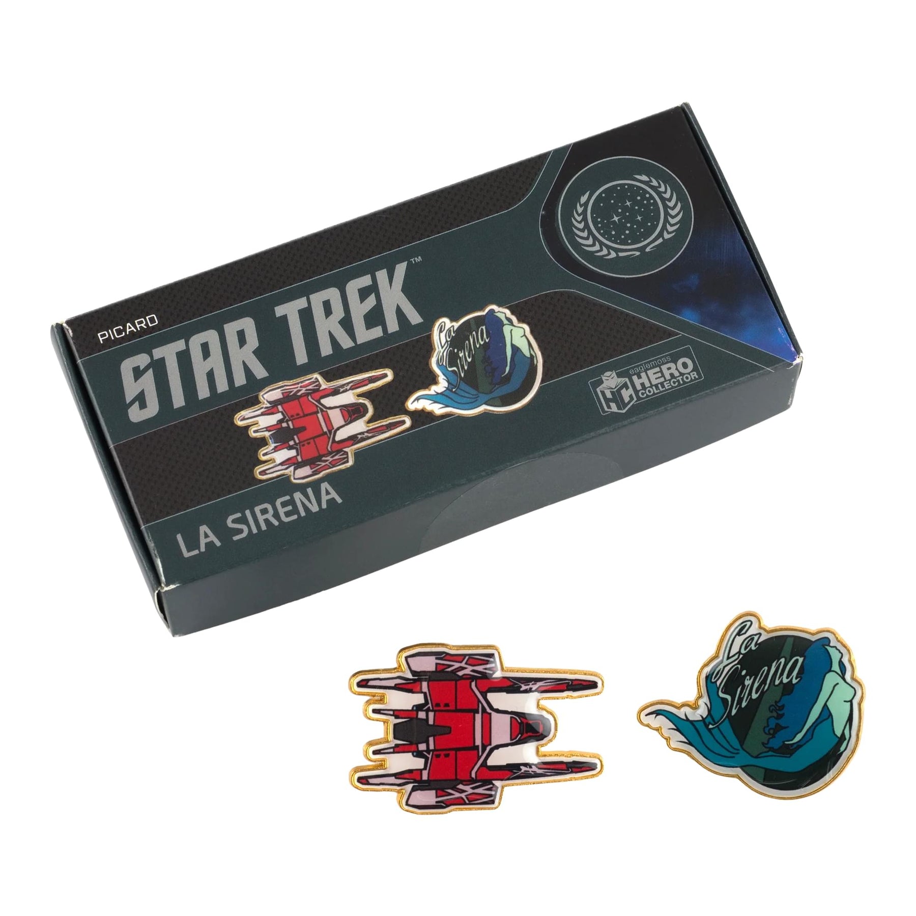 Star Trek Picard La Sirena 2 Piece Pin Badge Set