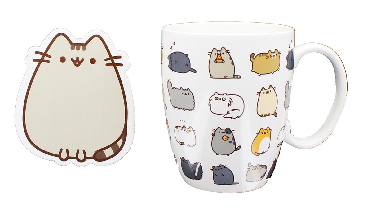 Pusheen Pusheen Kitties 12oz Stoneware Mug and Coaster Set
