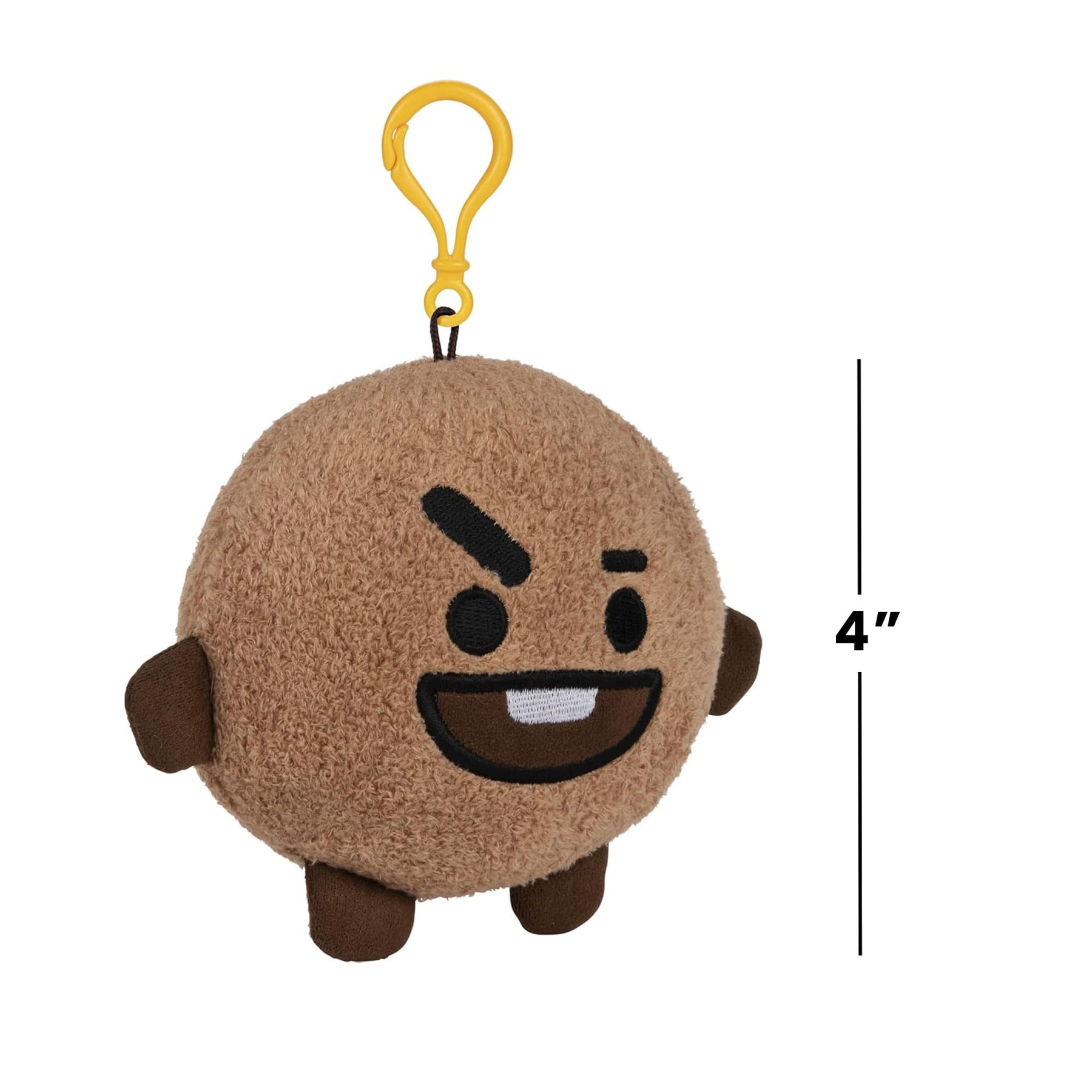 Line Friends BT21 4 Inch Plush Backpack Clip | Shooky