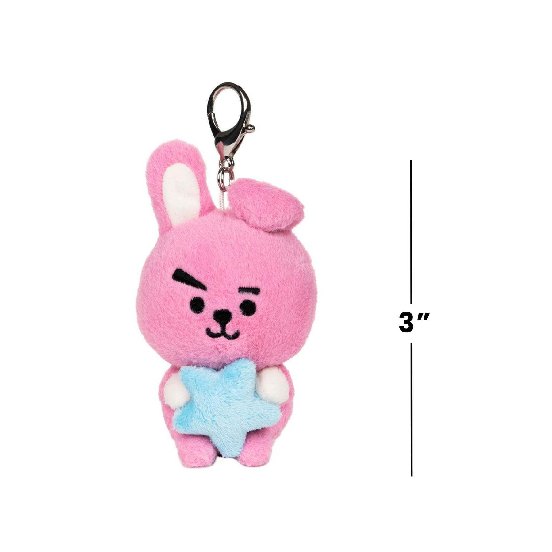 Line Friends BT21 3 Inch Bumble Buddy Plush Clip | Cooky