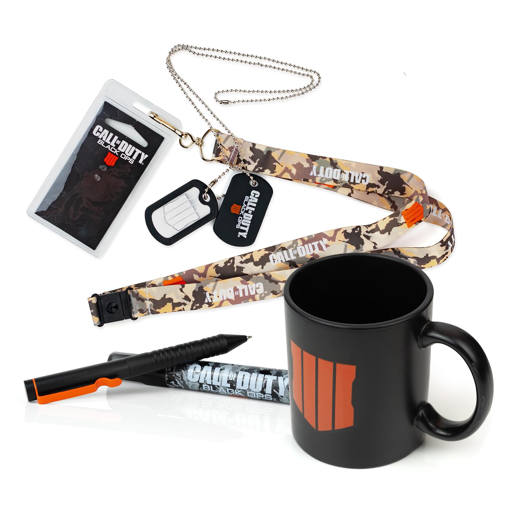 Call of Duty Black Ops 4 Gift Set Coffee Mug Lanyard Tactical Pen