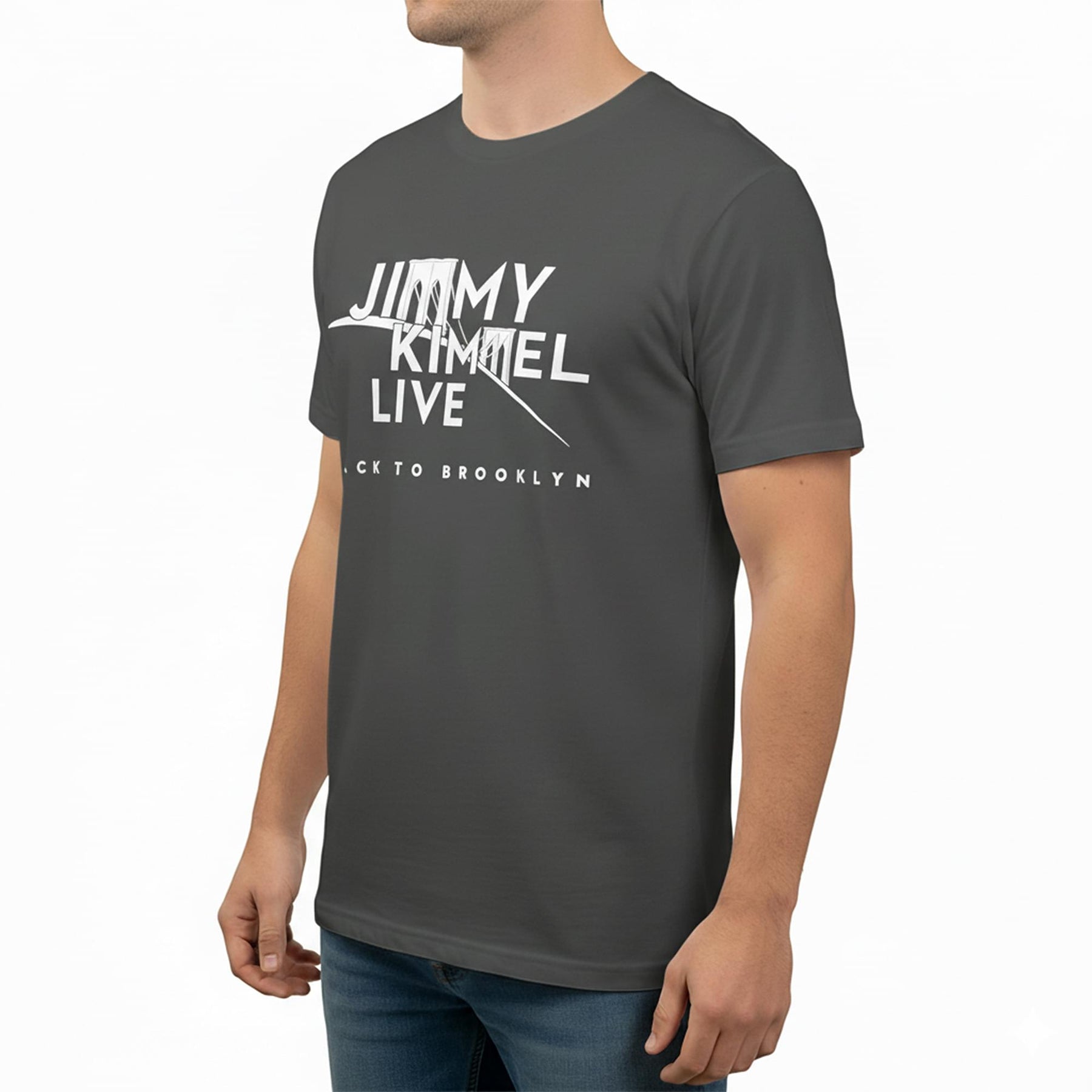 Jimmy Kimmel Live! Brooklyn Charcoal Tee Shirt Adult Unisex