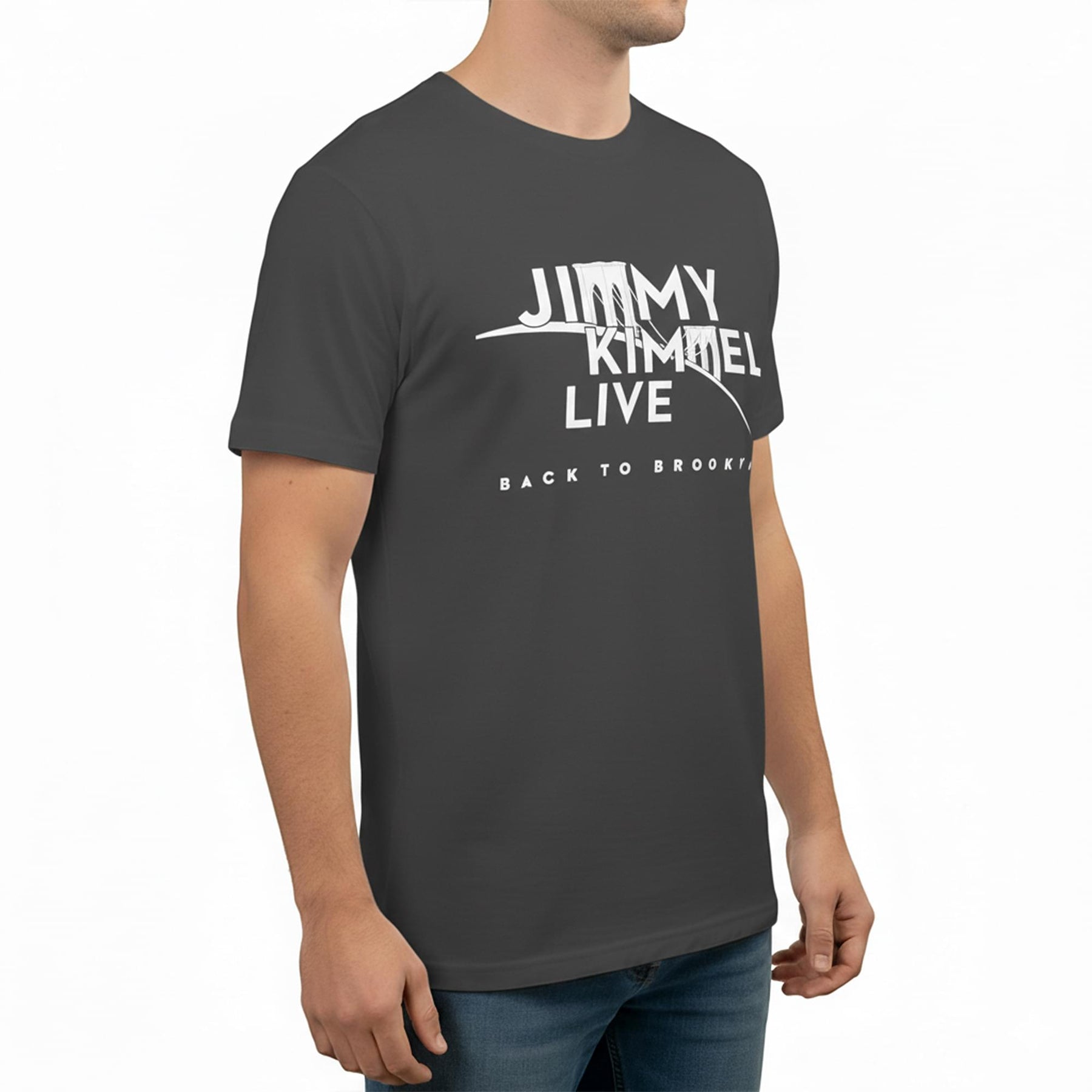 Jimmy Kimmel Live! Brooklyn Charcoal Tee Shirt Adult Unisex