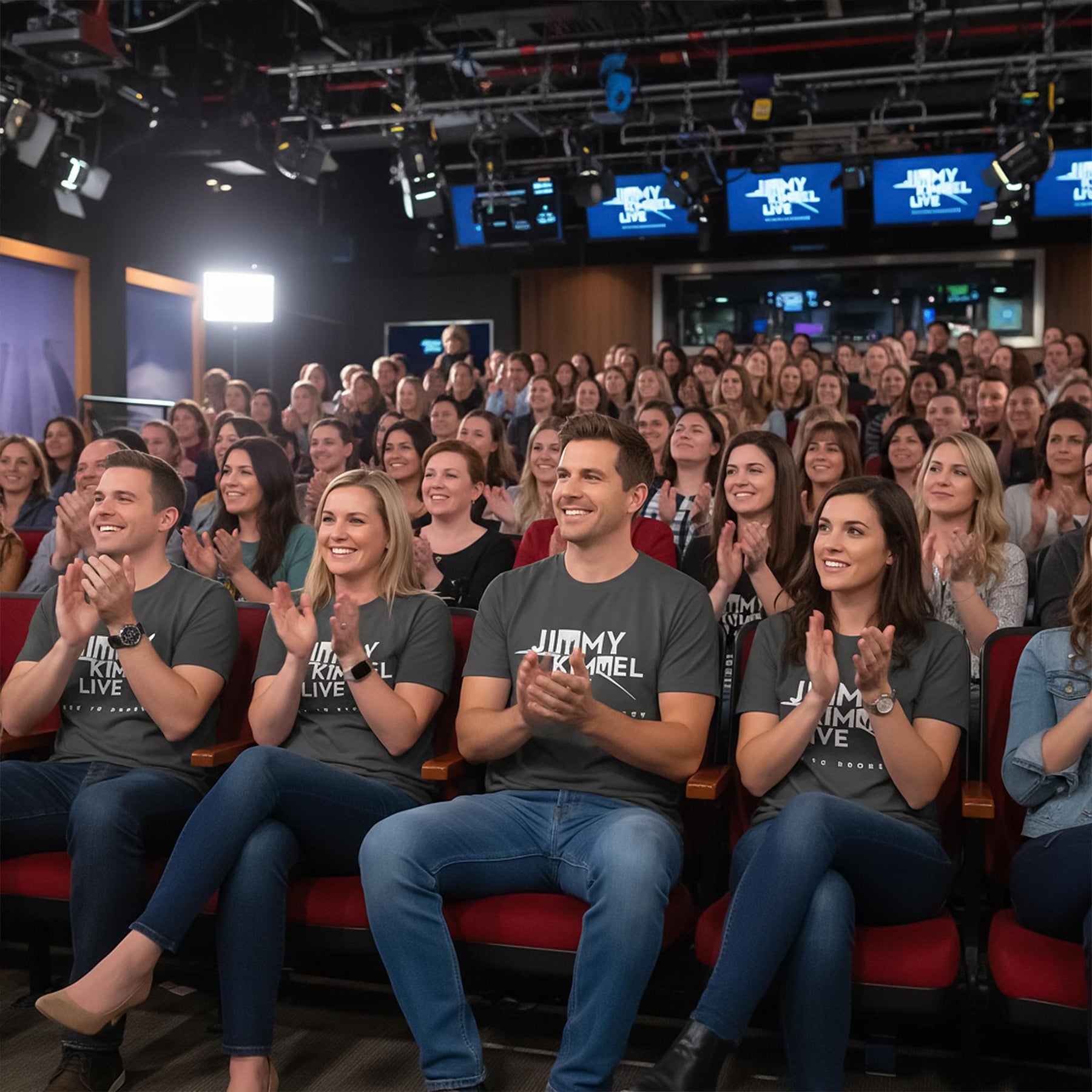 Jimmy Kimmel Live! Brooklyn Charcoal Tee Shirt Adult Unisex