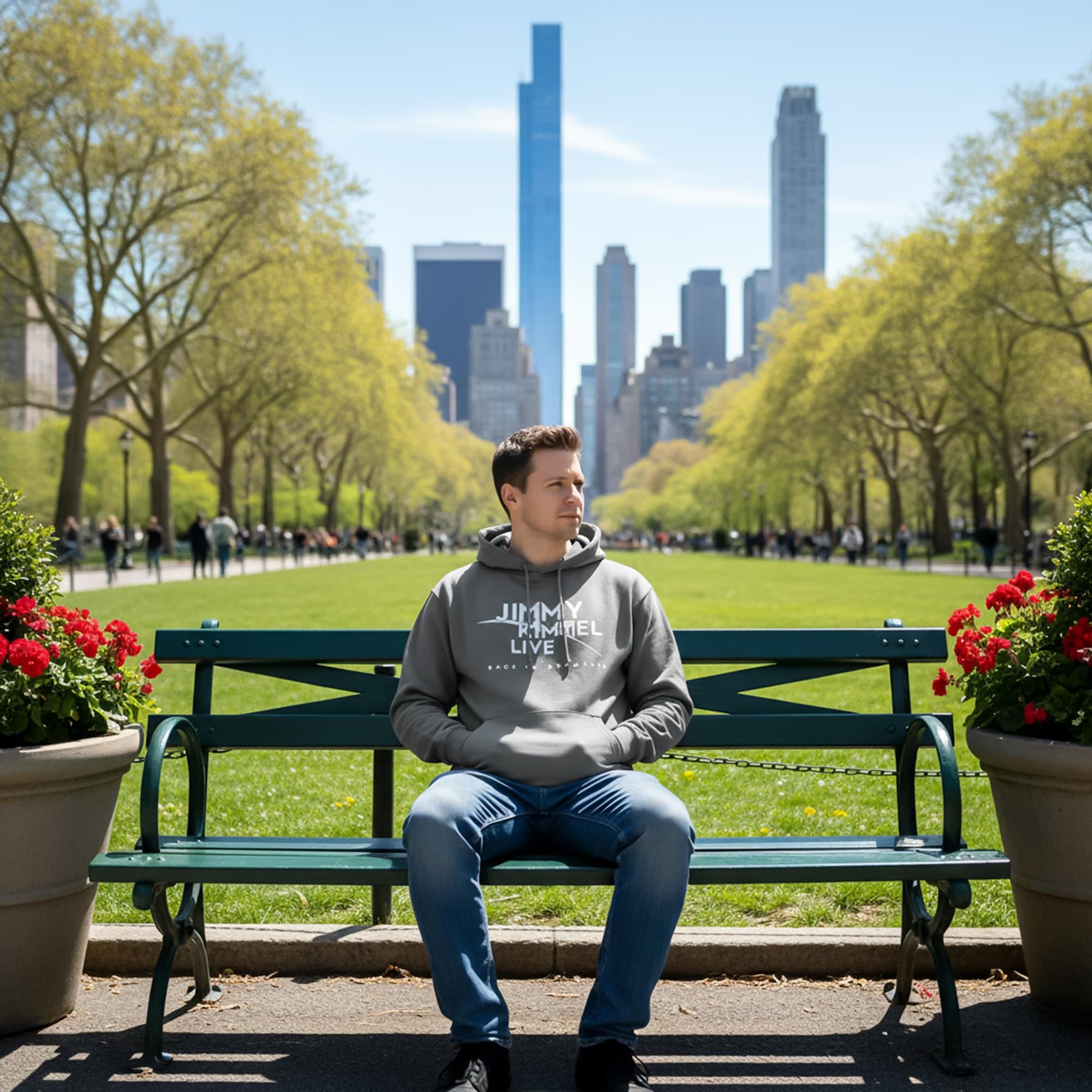 Jimmy Kimmel Live! Brooklyn Charcoal Hoodie Adult Unisex