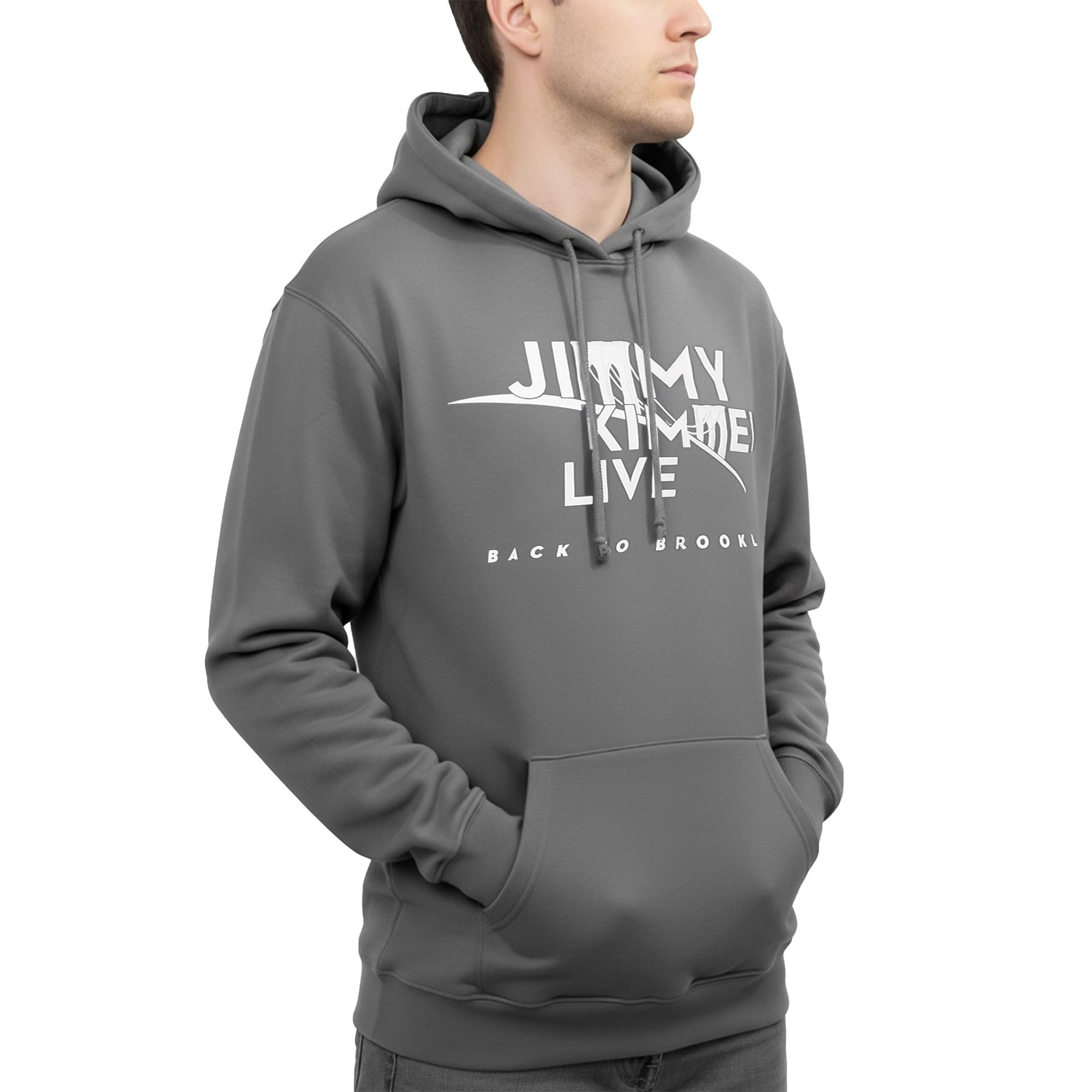 Jimmy Kimmel Live! Brooklyn Charcoal Hoodie Adult Unisex