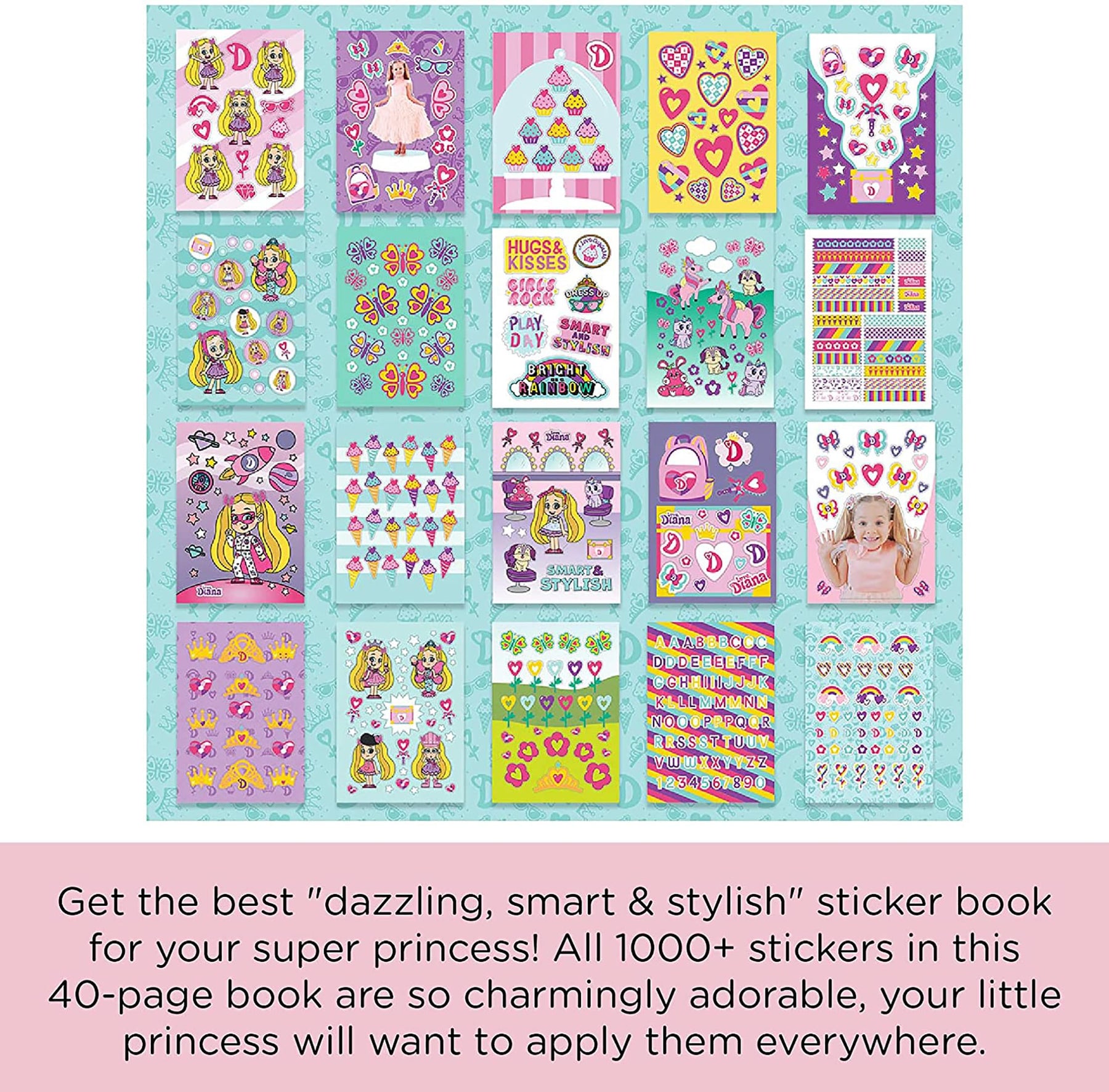 Fashion Angels Love, Diana 1000+ Cute 40 Page Sticker Book