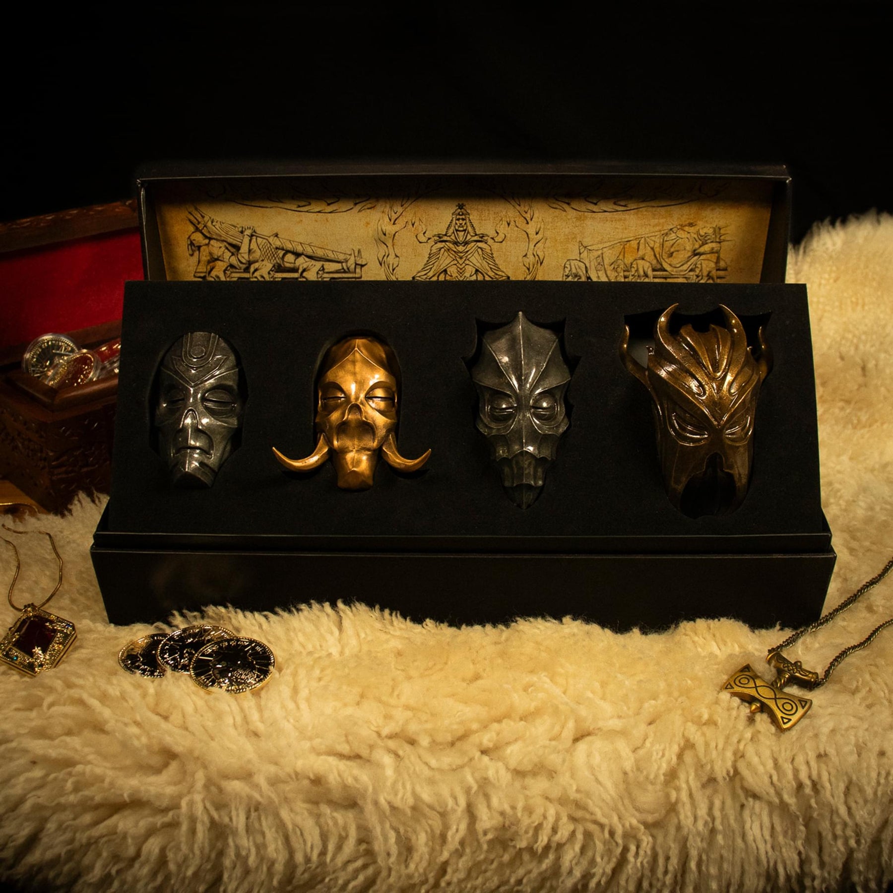 The Elder Scrolls V: Skyrim Set of 4 Dragon Priest Masks