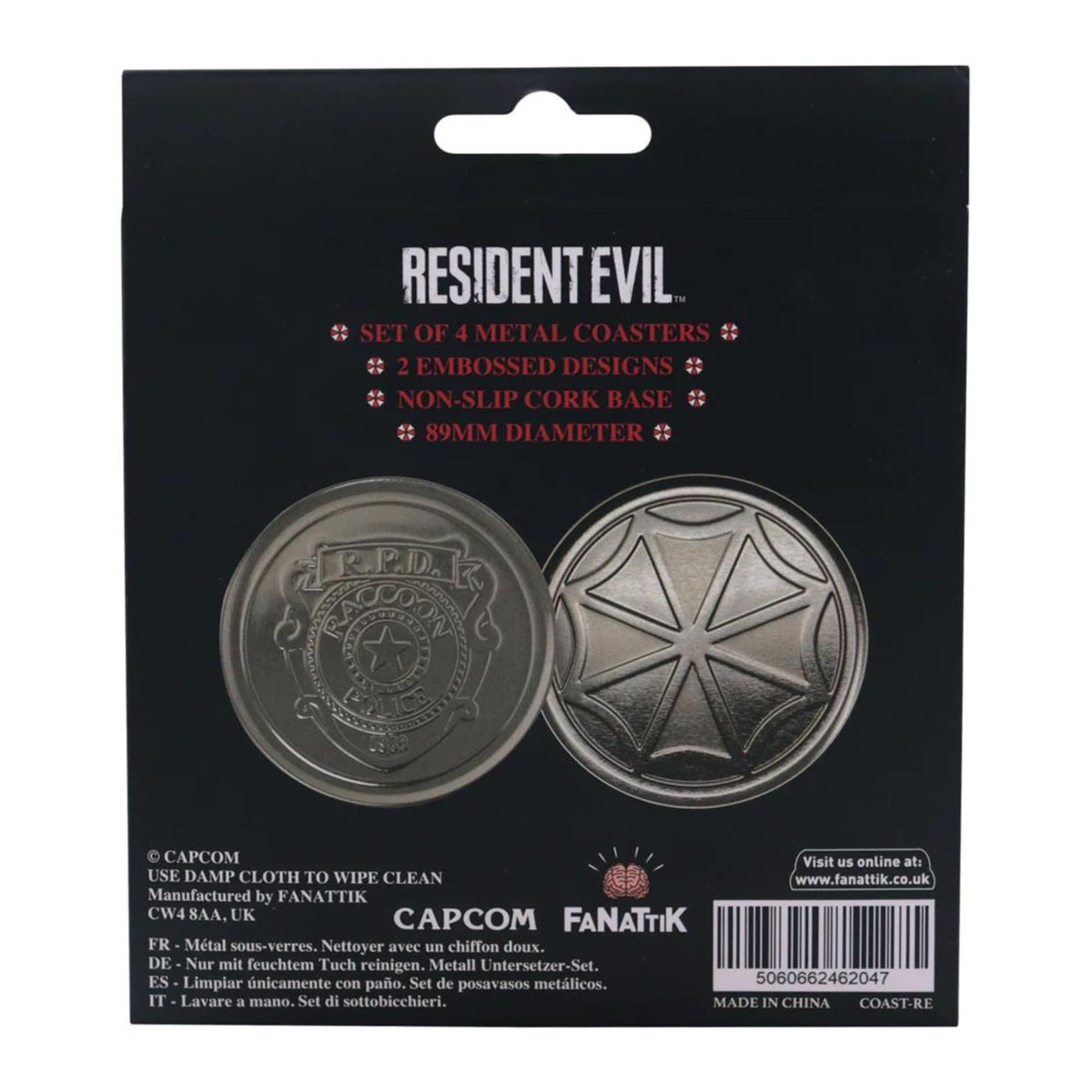 Resident Evil Metal Drink Coaster Set of 4
