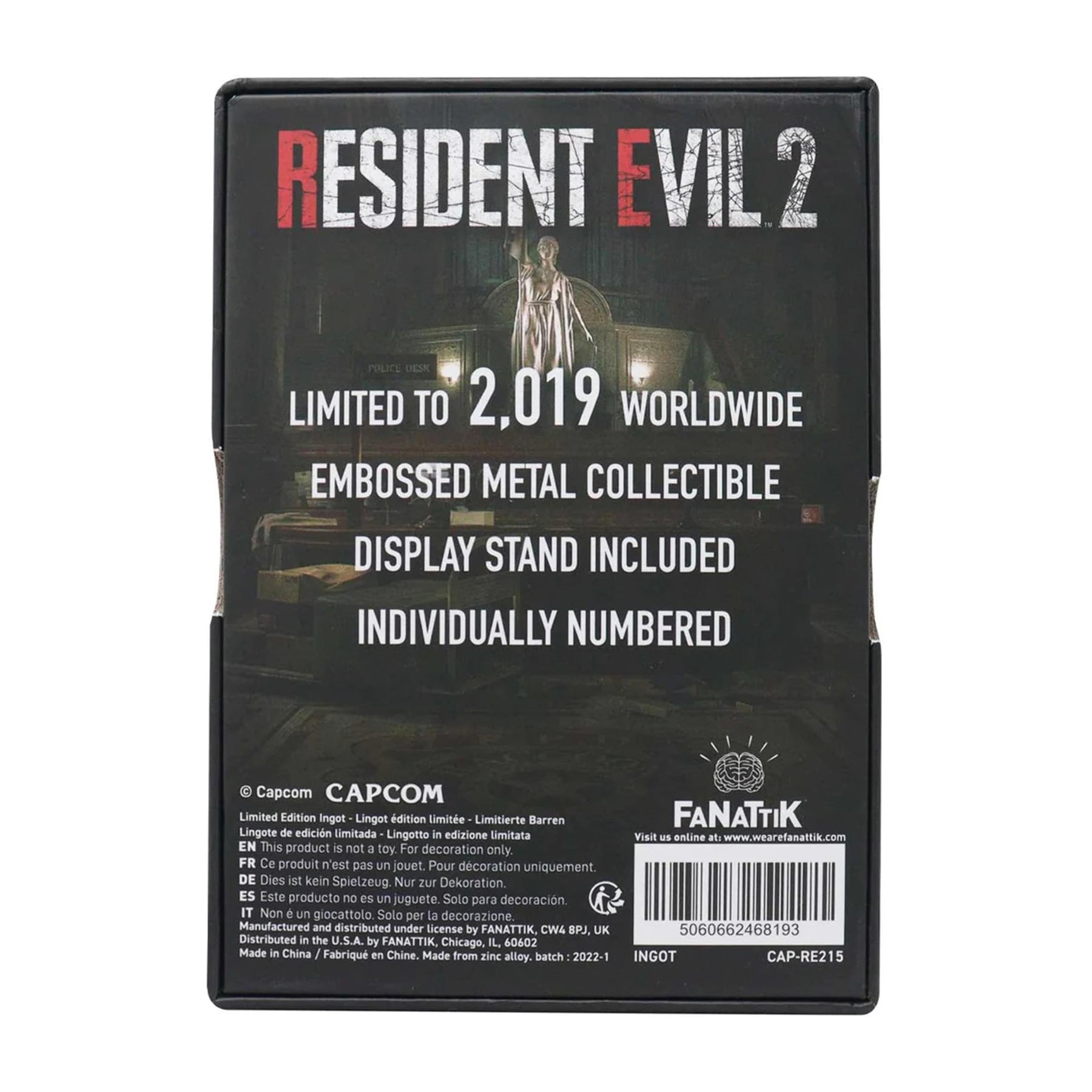Resident Evil 2 Limited Edition Claire Redfield Ingot