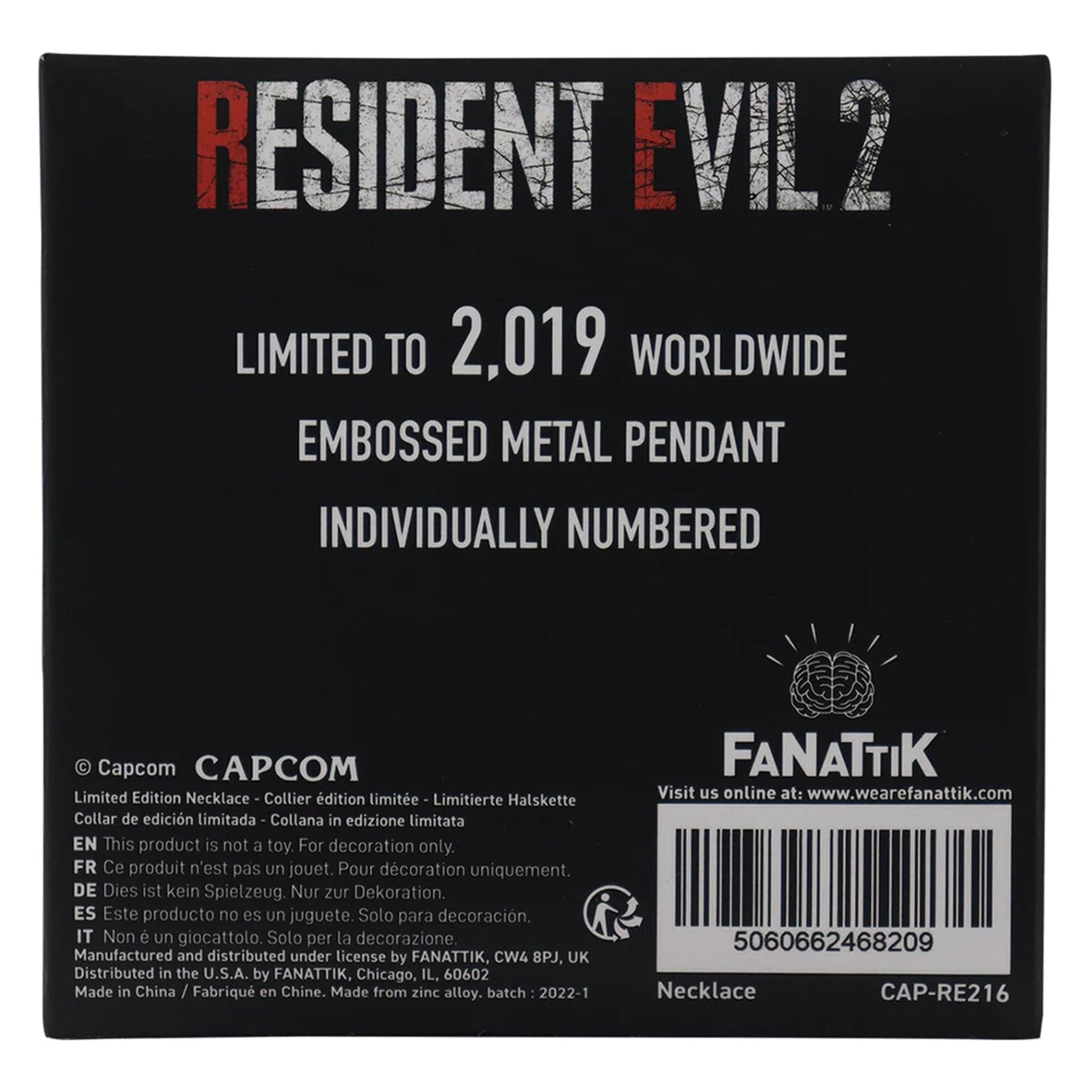 Resident Evil 2 Limited Edition Claire Redfield's Necklace