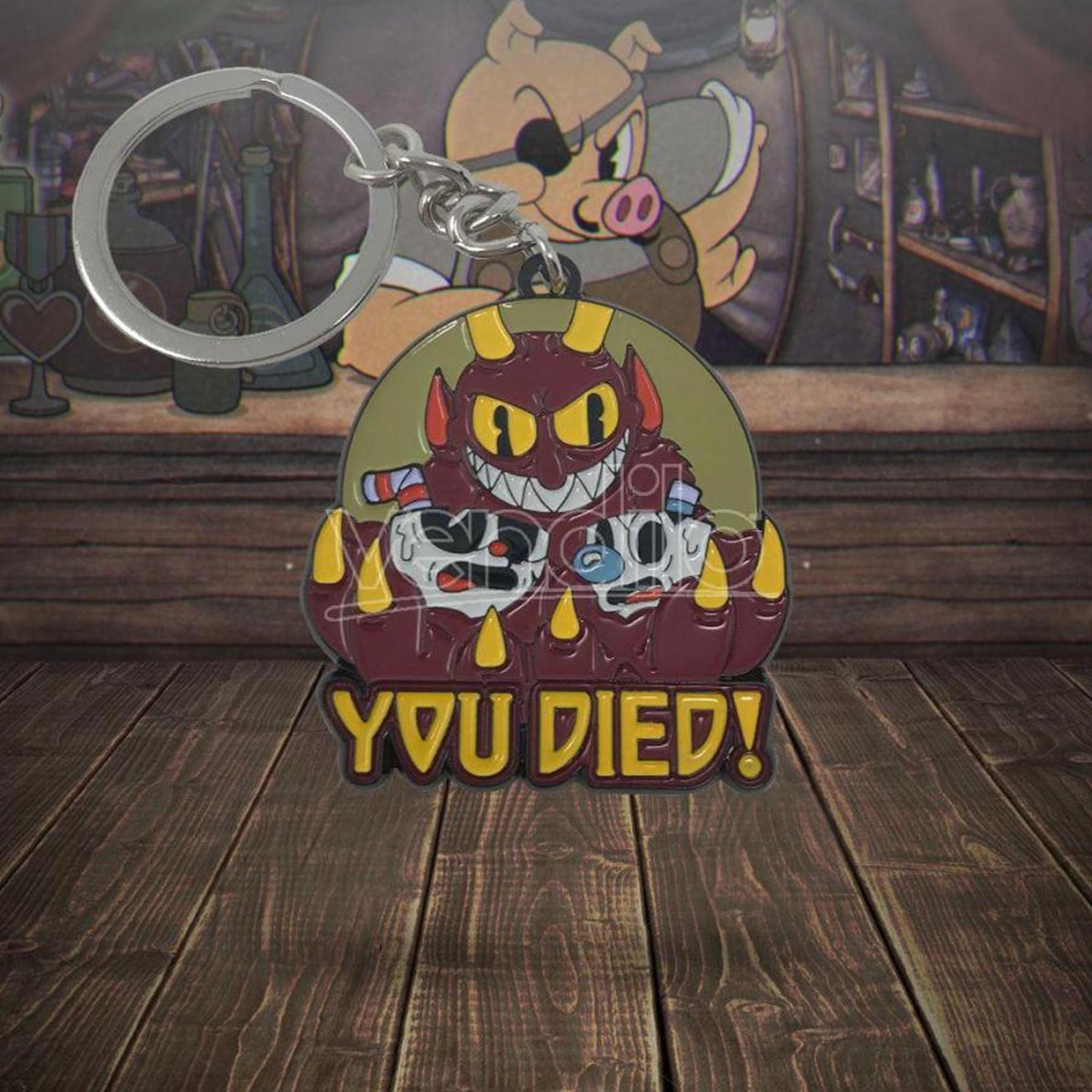 Cuphead Limited Edition "You Died" Key Ring