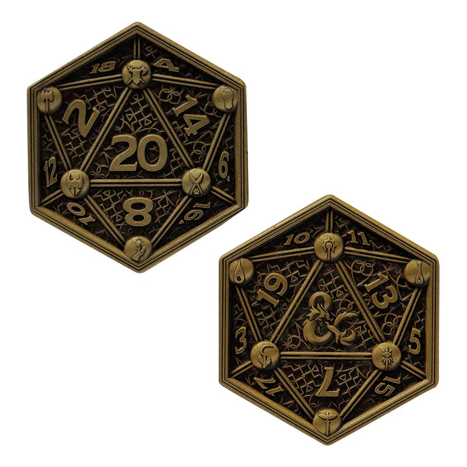 Dungeons & Dragons Class Cards and D20 Flip Coin