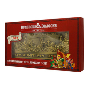 Dungeons & Dragons: The Cartoon 40th Anniversary Rollercoaster Ticket Replica