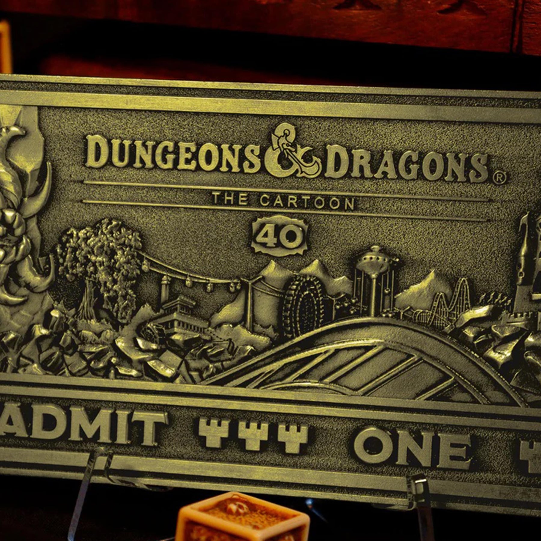 Dungeons & Dragons: The Cartoon 40th Anniversary Rollercoaster Ticket Replica