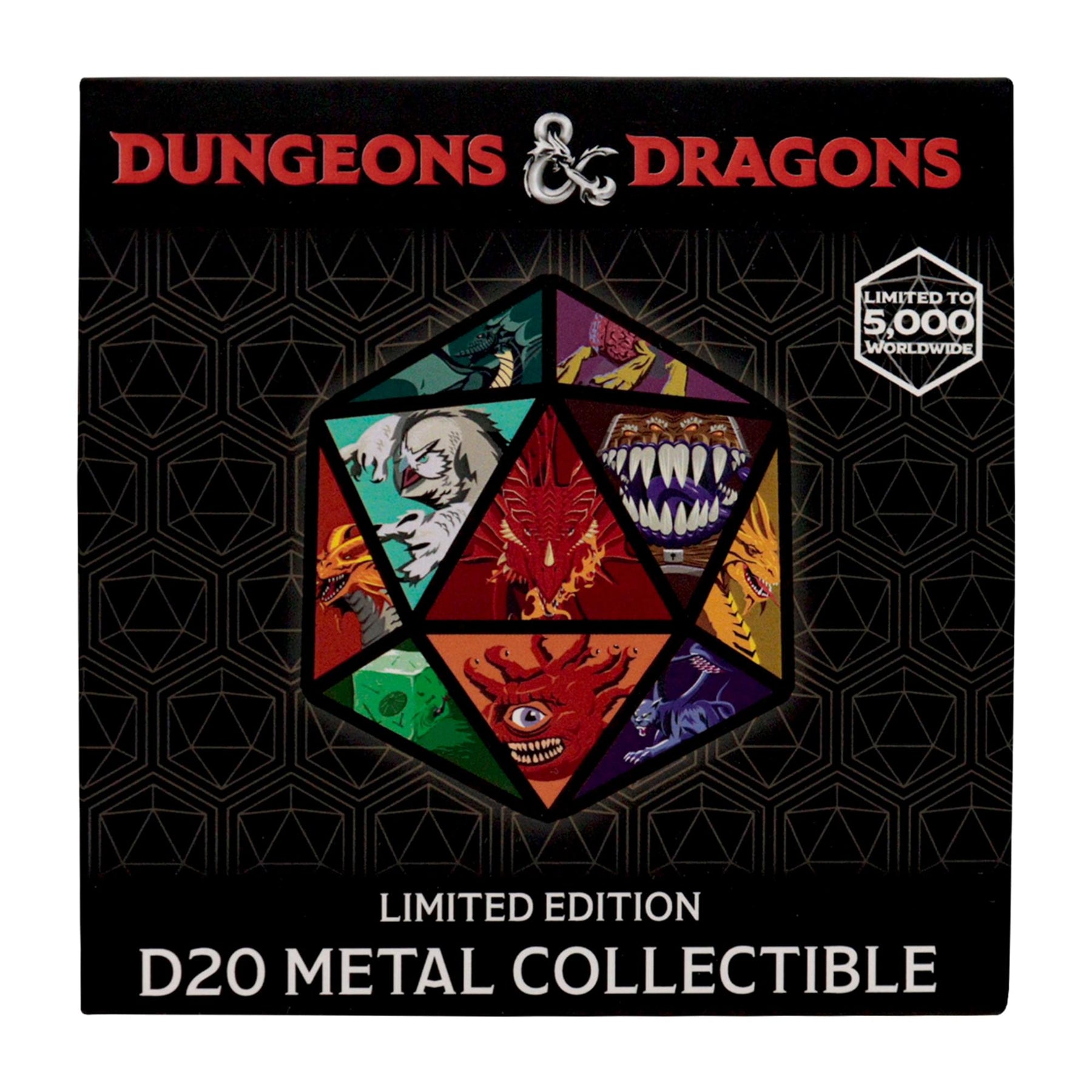 Dungeons & Dragons D20 Die Metal Medallion