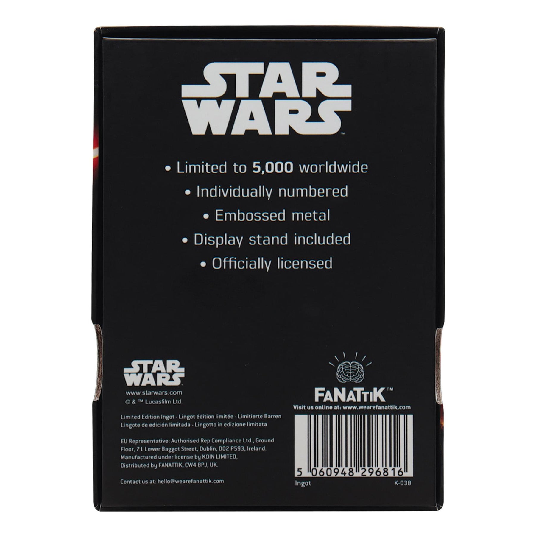 Star Wars Episode V: The Empire Strikes Back Luke and Vader Replica Ingot