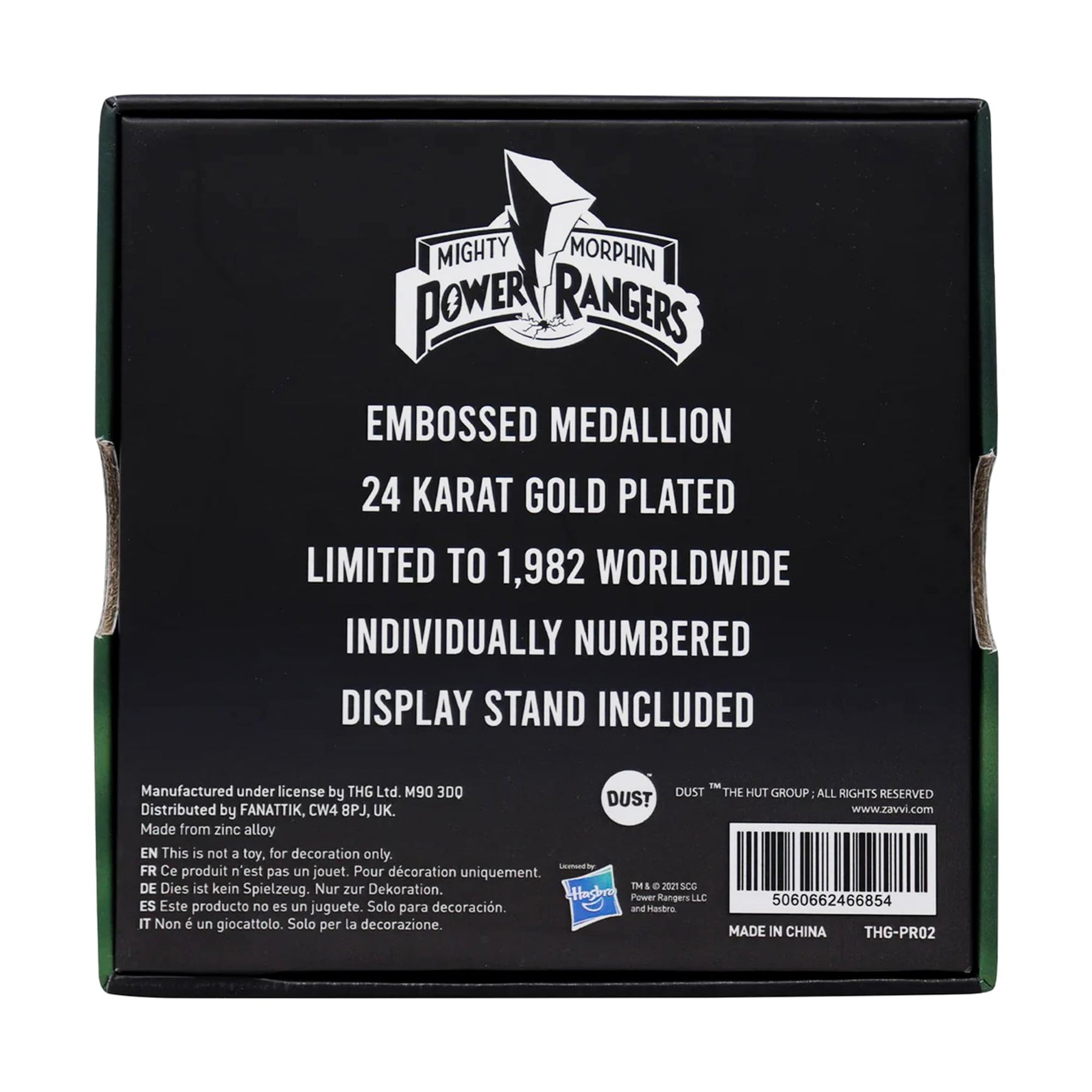 Power Rangers Limited Edition 24k Gold Plated Medallion