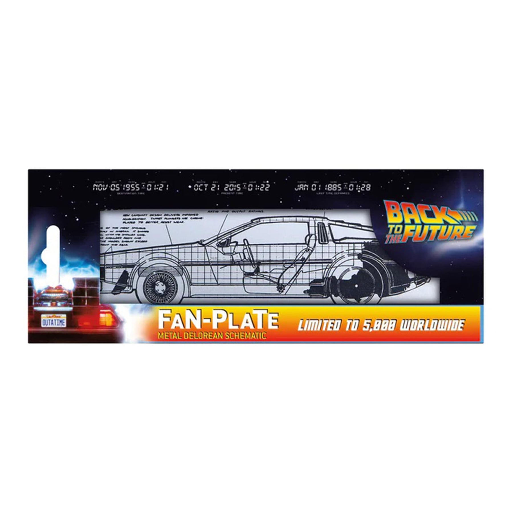 Back to the Future DeLorean Schematic Fan-Plate