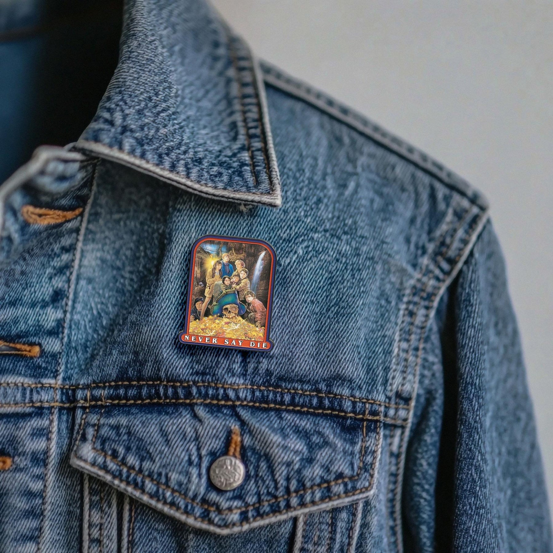 The Goonies 40th Anniversary Never Say Die Pin Badge