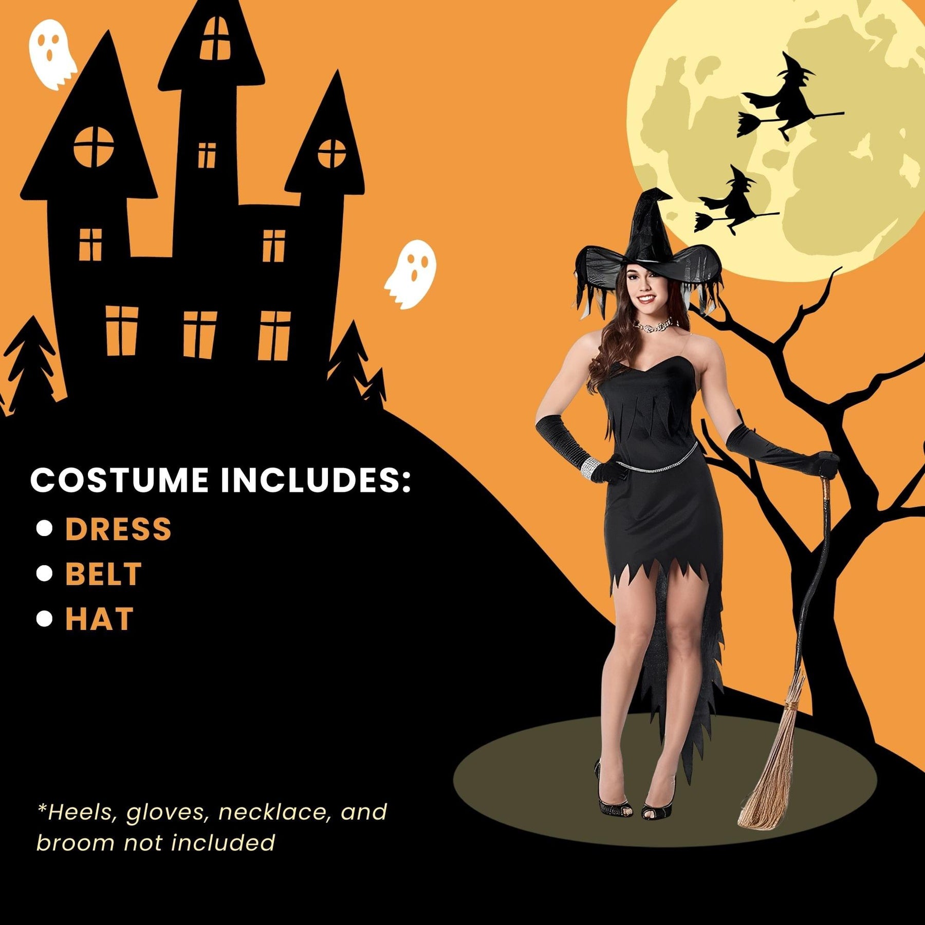 Adult Rhinestone Witch Costume