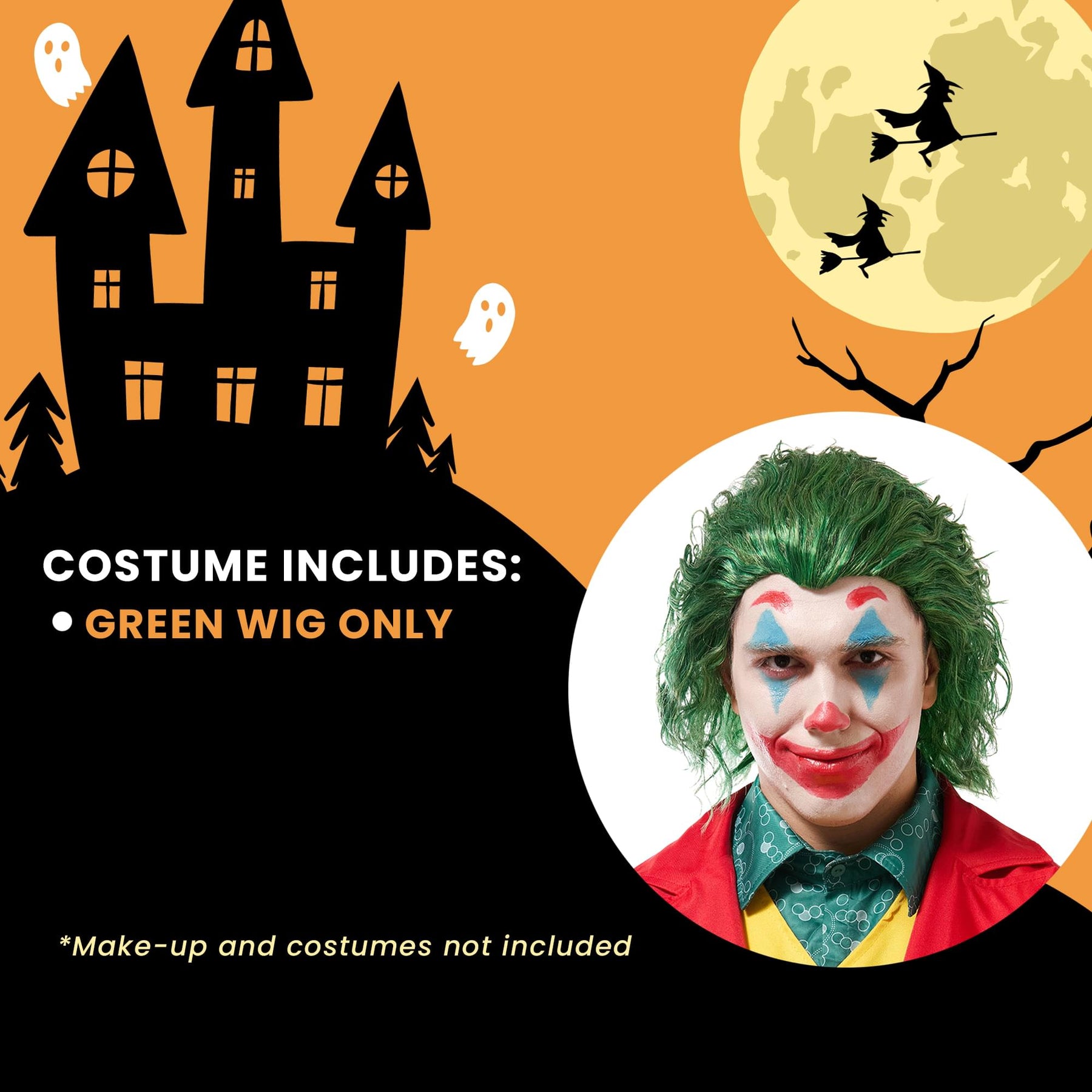 Mr. Chaos Adult Costume Wig | Green