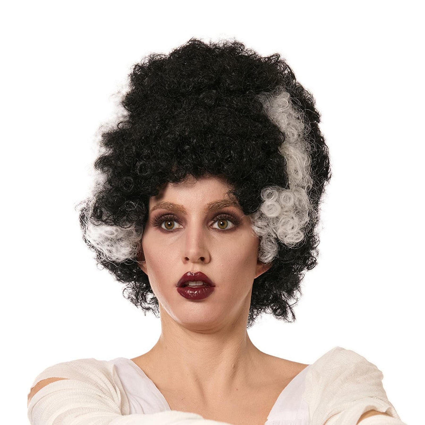 Bride of Frankenstein Adult Costume Wig | Black and White