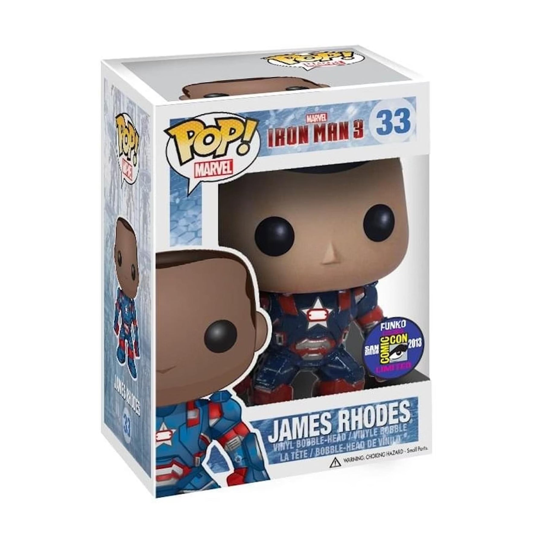 Marvel Pop Vinyl: Iron Man 3 Movie James Rhodes SDCC 2013 Exclusive Chase