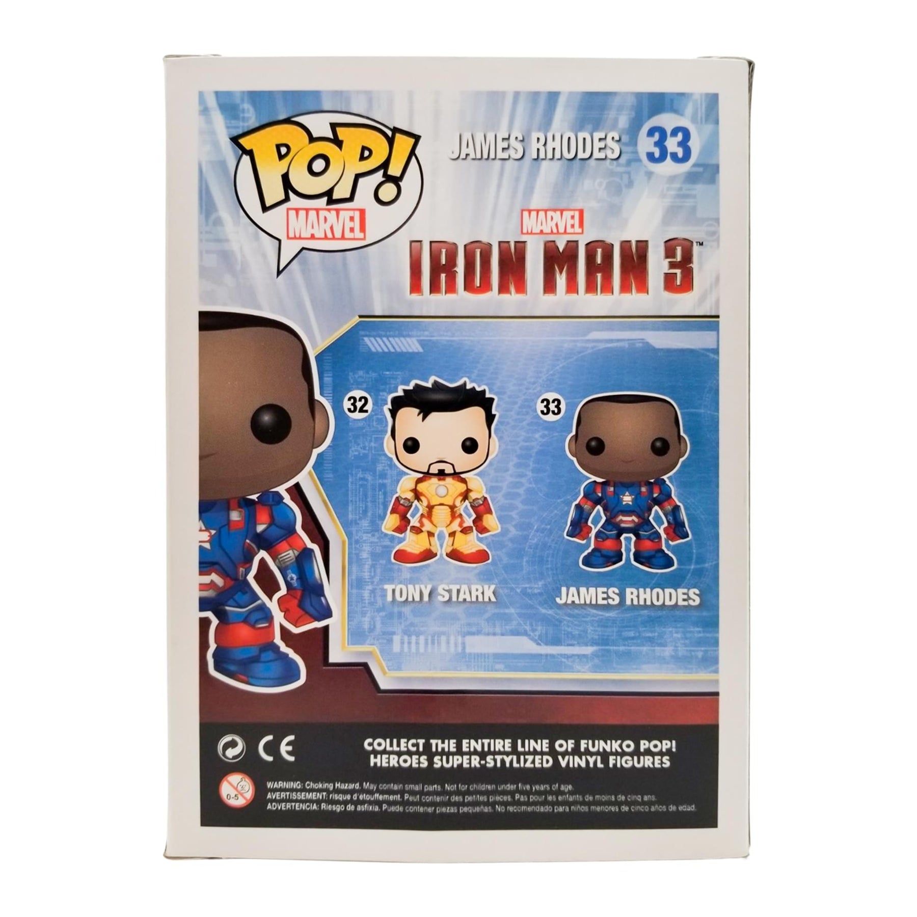 Marvel Pop Vinyl: Iron Man 3 Movie James Rhodes SDCC 2013 Exclusive Chase