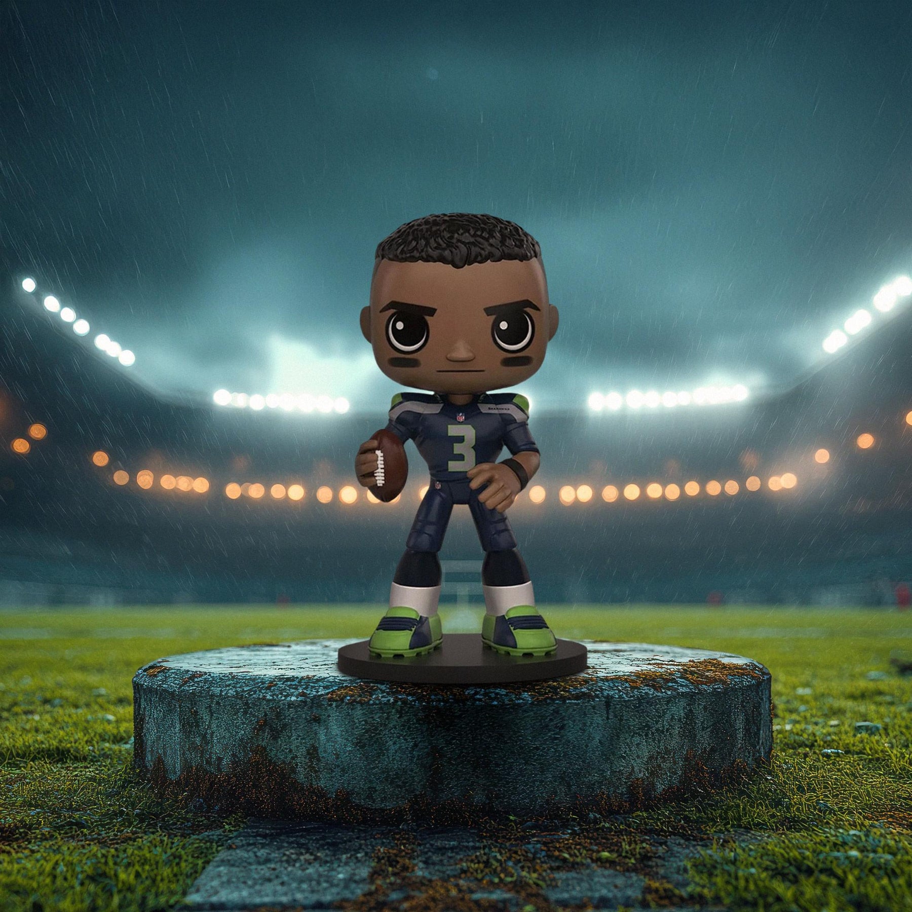 Seattle Seahawks NFL Funko Wobbler Bobble Head - Russell Wilson