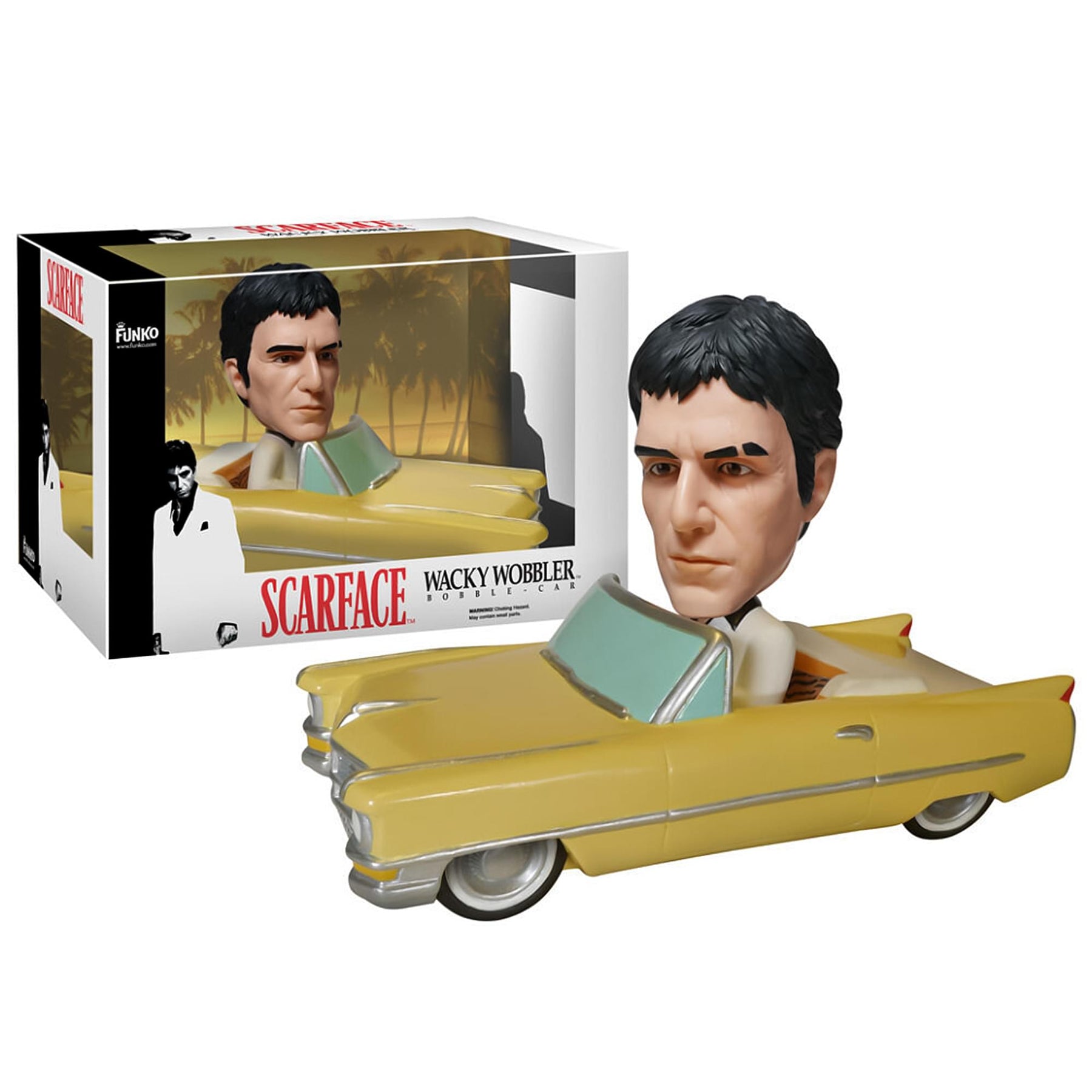 Funko Scarface White Suit Version Wacky Wobbler Bobble Head Car