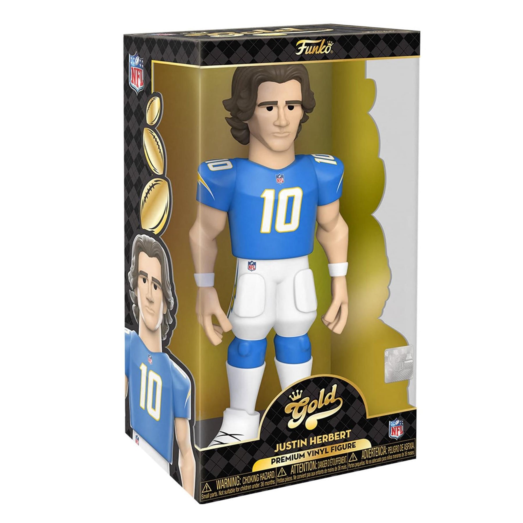 LA Chargers NFL Funko Gold 12 Inch Vinyl Figure | Justin Herbert