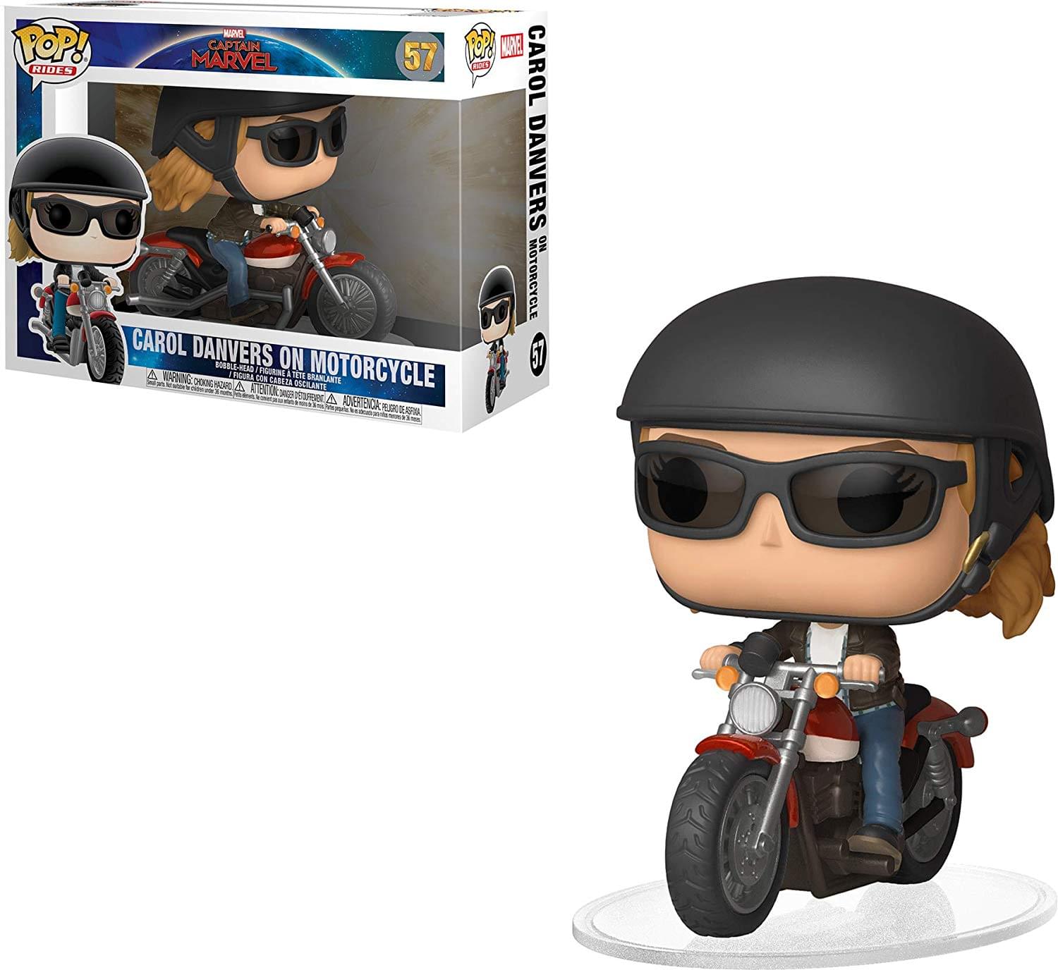 Captain Marvel Funko POP Rides Carol Danvers on Motorcycle Free Sh