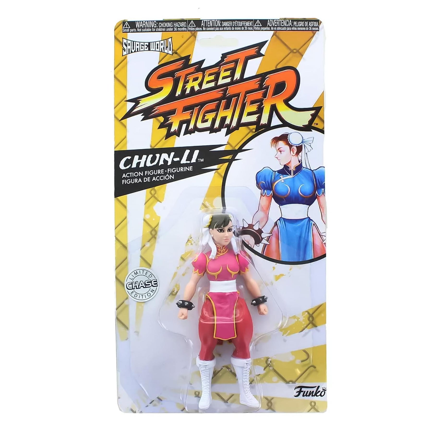 Savage World Street Fighter Funko Vinyl Figure | Chun Li Pink Dress (Chase Figure)